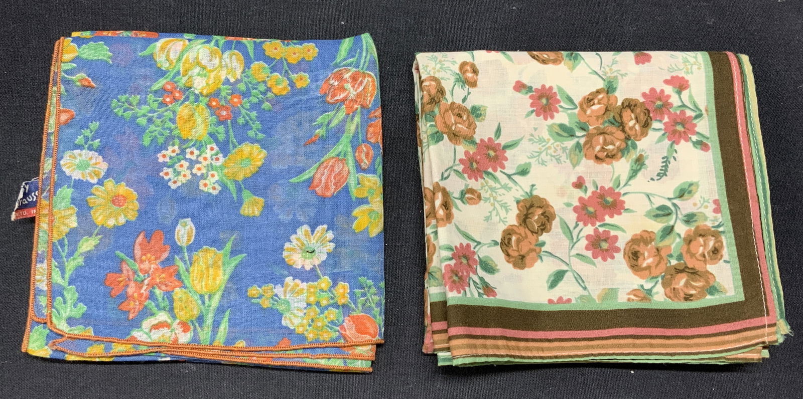 Lot 2 Vintage Ray Strauss Floral Print Scarf, More (1 of 8)