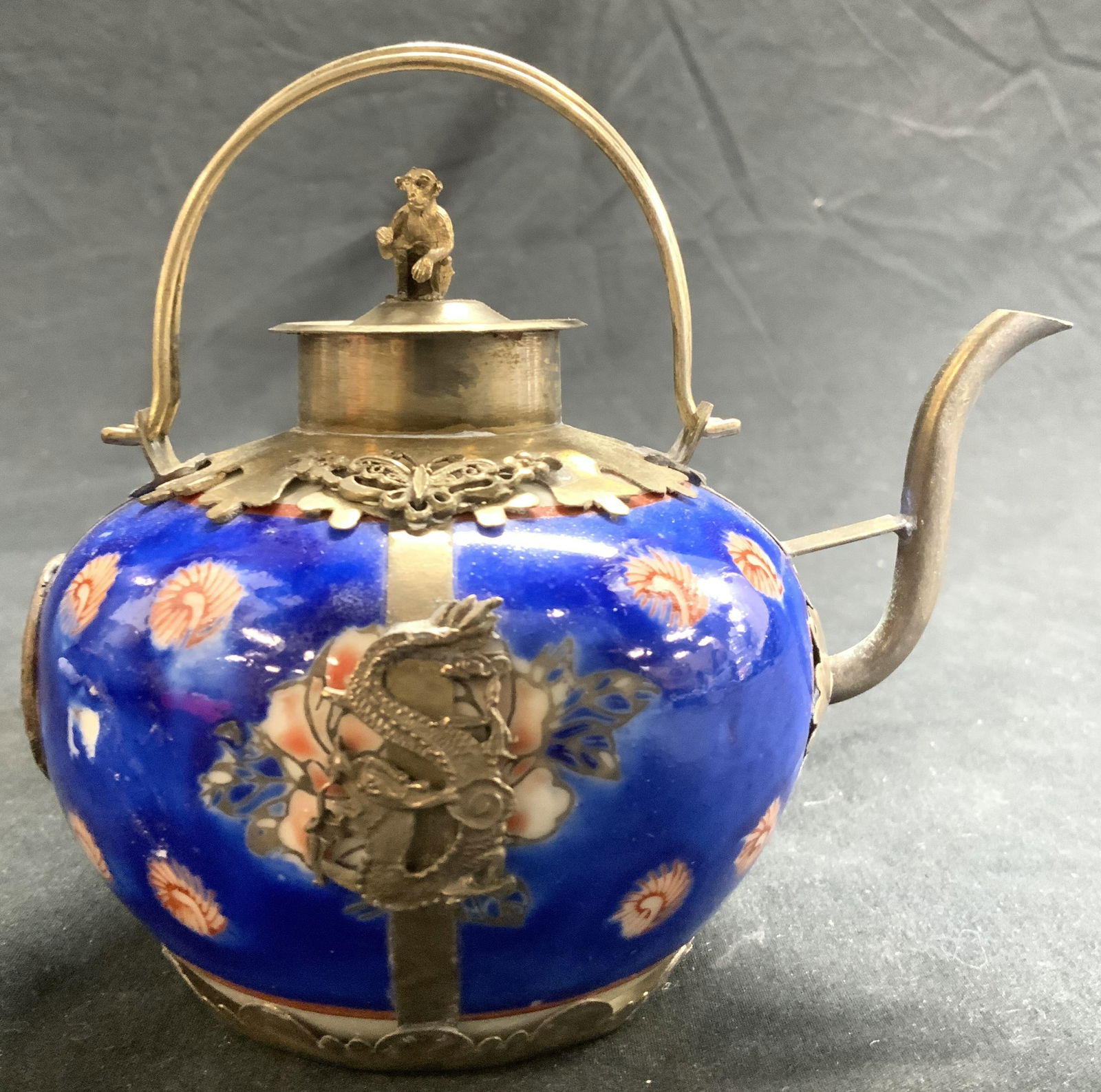 Vintage Hand Crafted Porcelain Asian Teapot (1 of 8)