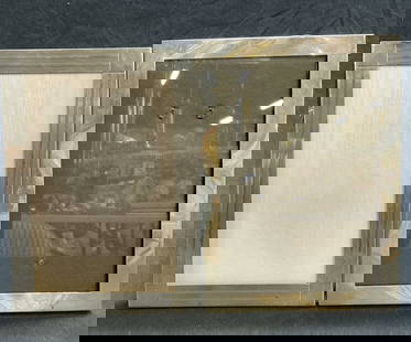 Lot 2 Sterling Silver Picture Frames TIFFANY & CO: Lot 2 Sterling Silver Picture Frames. TIFFANY & Co Sterling Silver Picture Frame. No glass present. Velvet back and two-way easel with metal hinge. Measures approx. 7H x 5W in. Raimond Sterling pictur