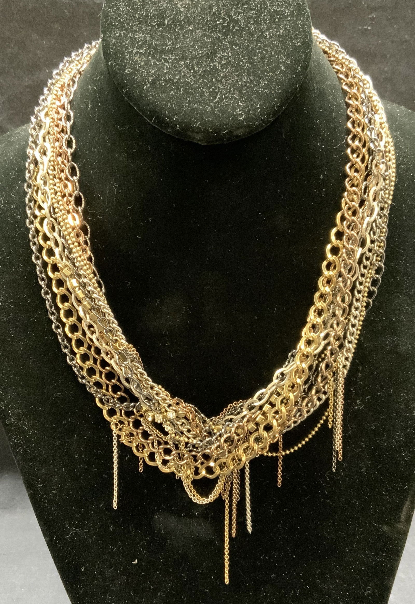 Gold Tone Multi Chain Necklace (1 of 6)