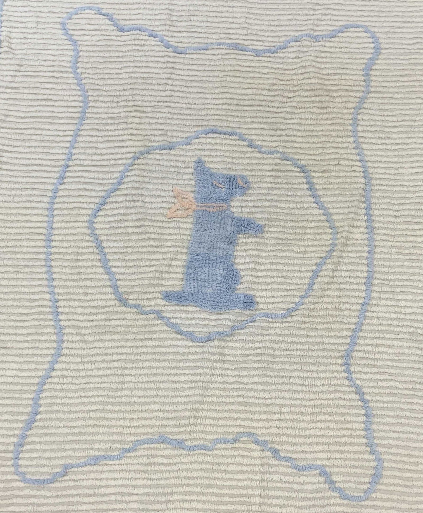 Vintage Blue & White Scottie Dog Motif Blanket (1 of 12)