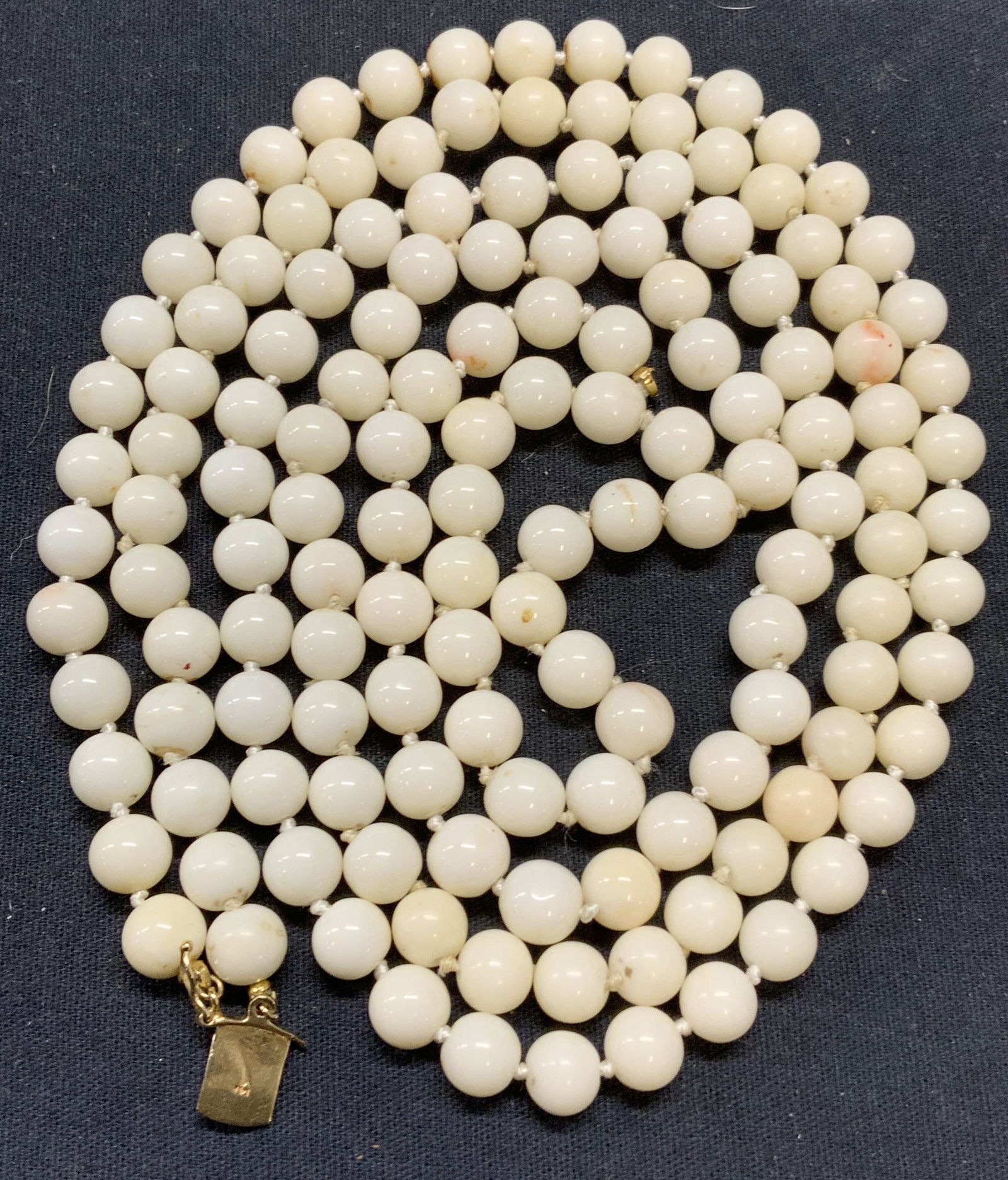 White Glass Beaded Double Strand Necklace (1 of 6)