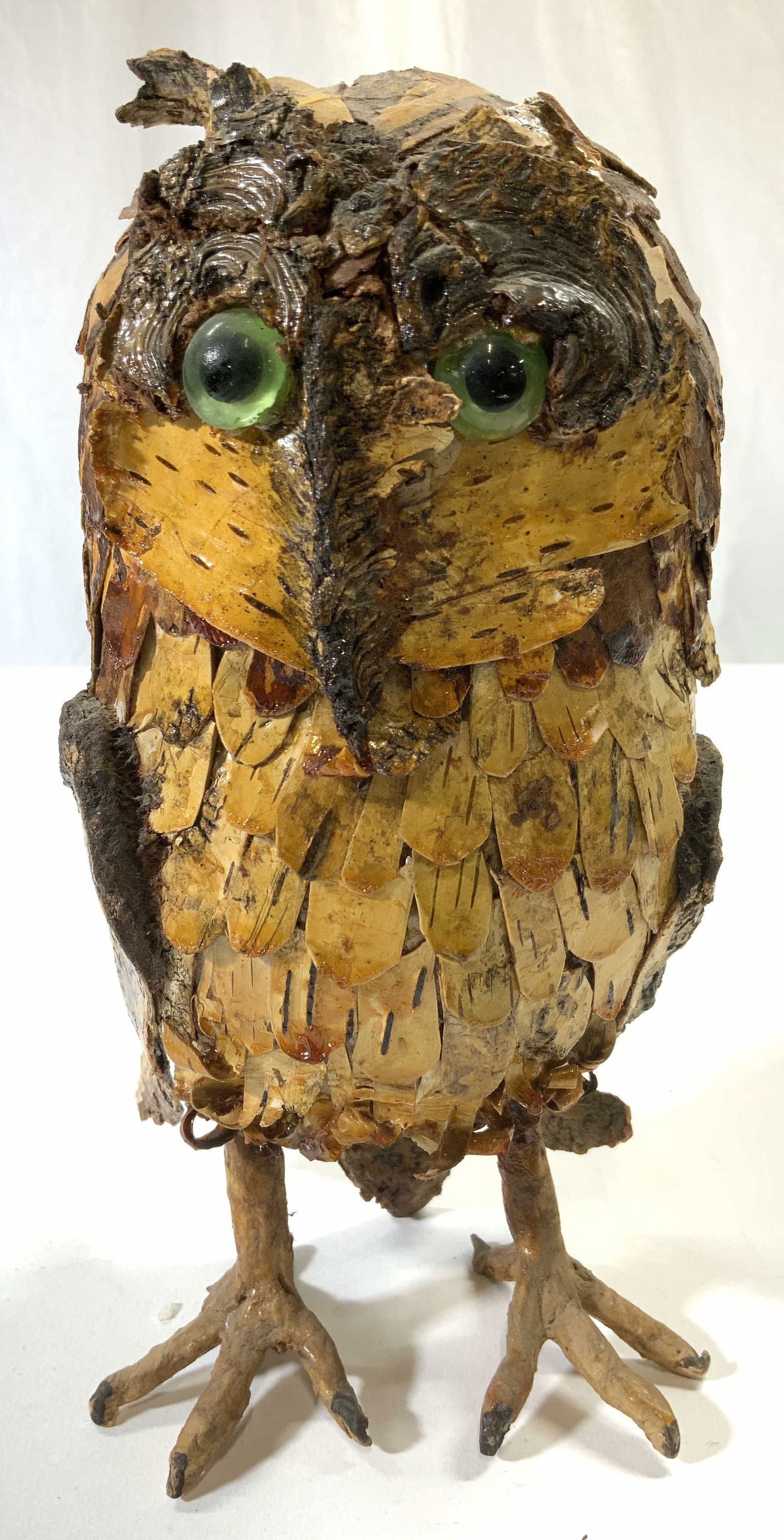 Signed Vintage Wood Asselmblage Art Owl Figure (1 of 7)