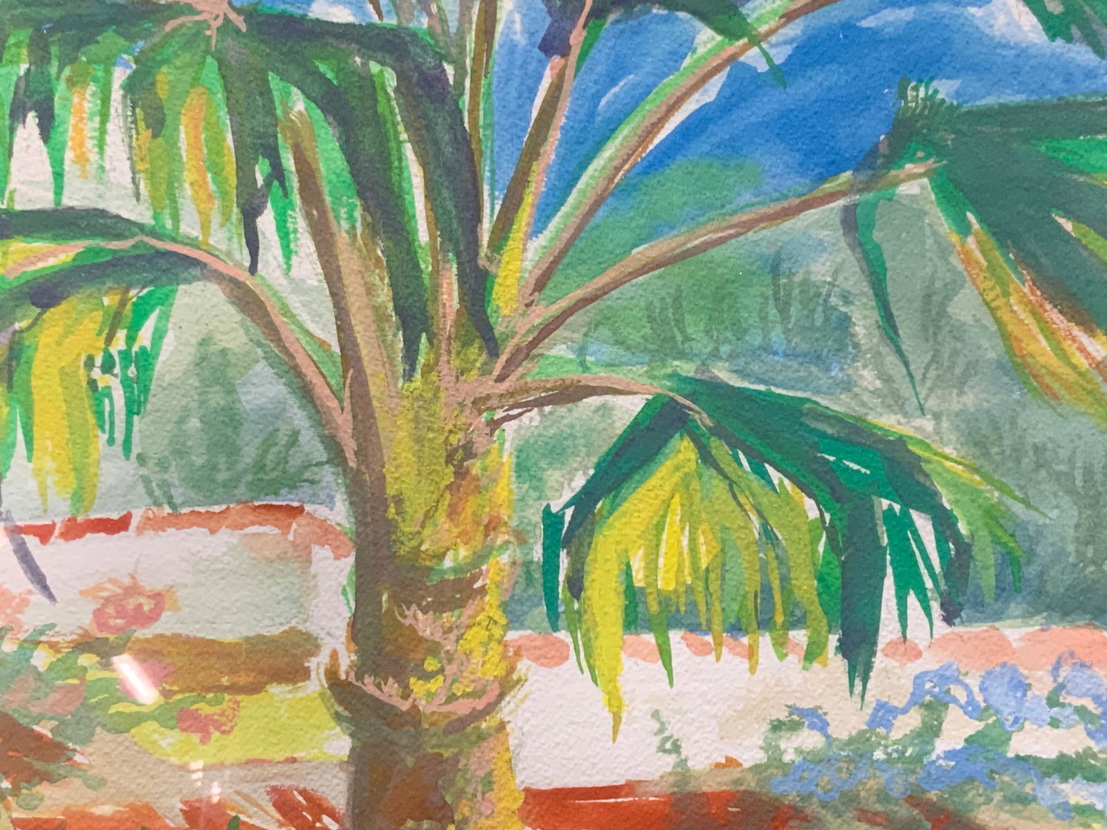 Anguilla Tropical Plant Watercolor Painting, 1995 (1 of 9)
