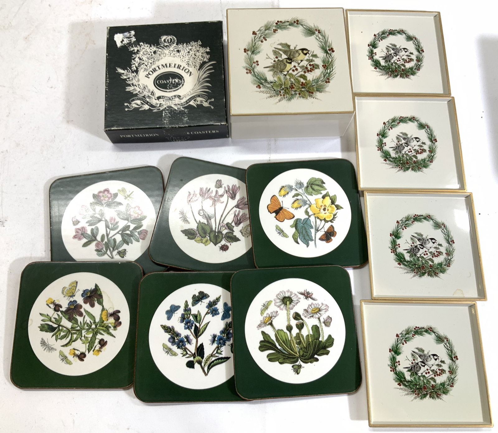 2 Sets Coasters, Portmeirion, Otagiri Pine Wreath (1 of 6)