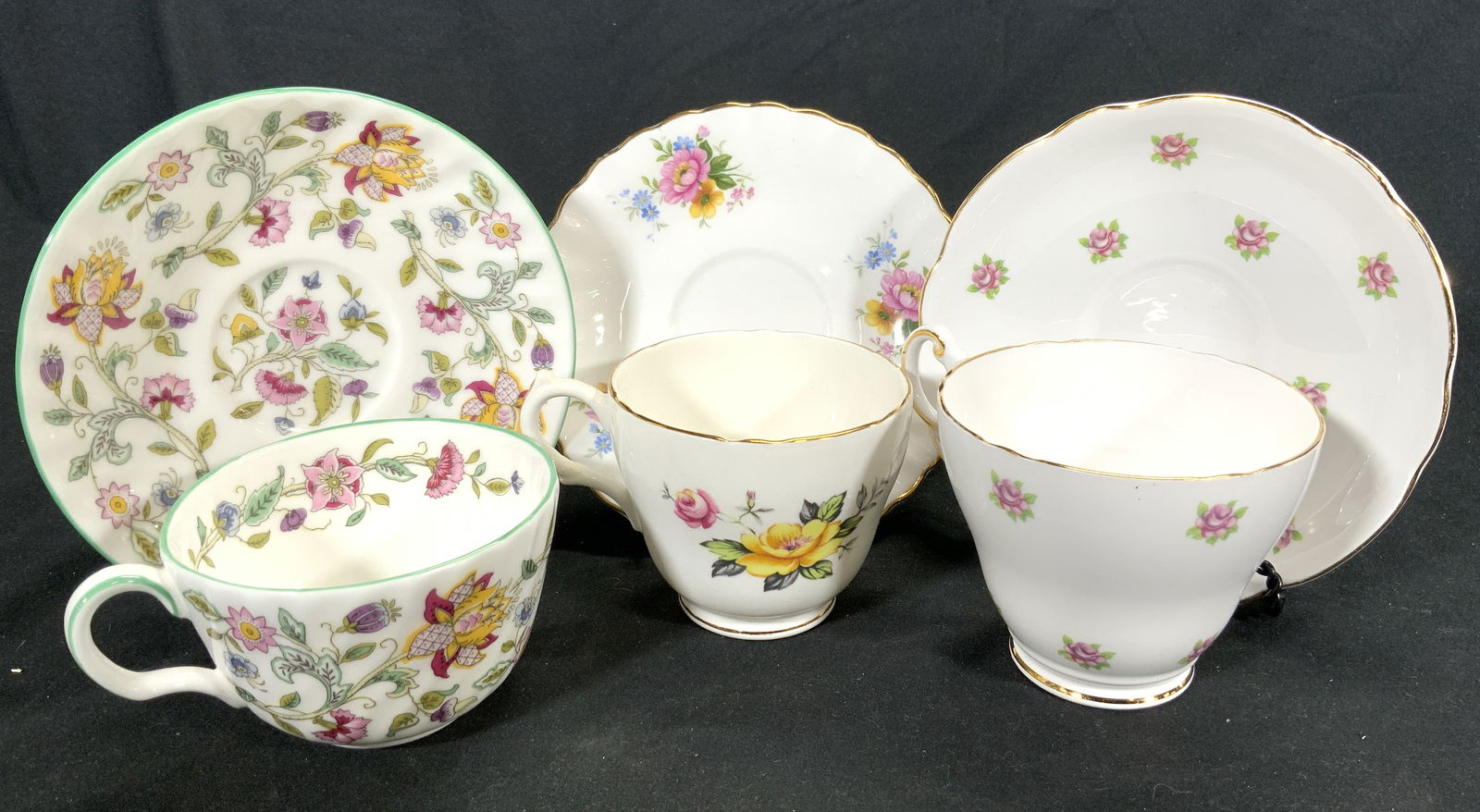 Lot 6 Assorted Porcelain Teacups & Saucers (1 of 7)