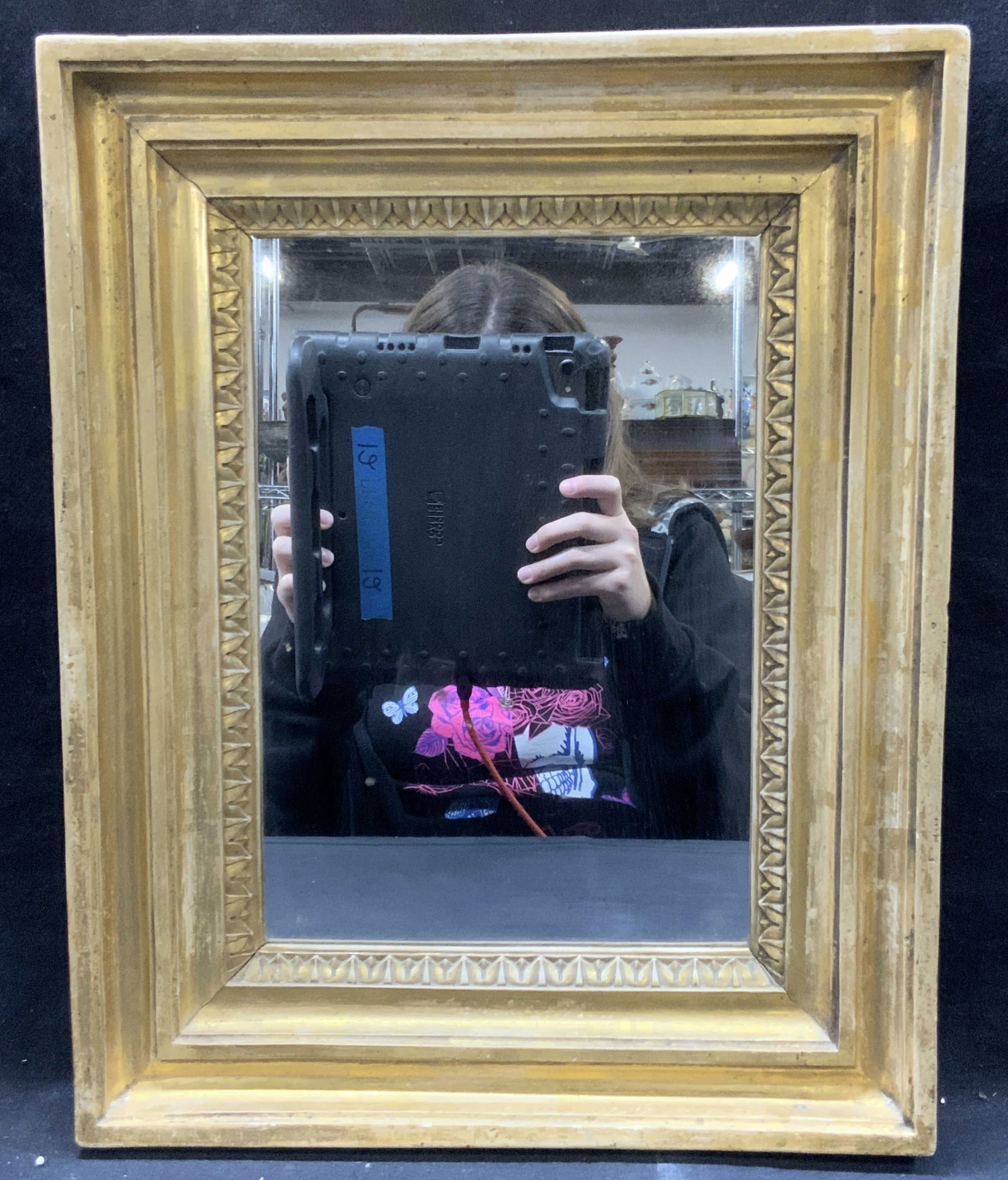 Gold Leafed Wooden Wall Mirror (1 of 7)