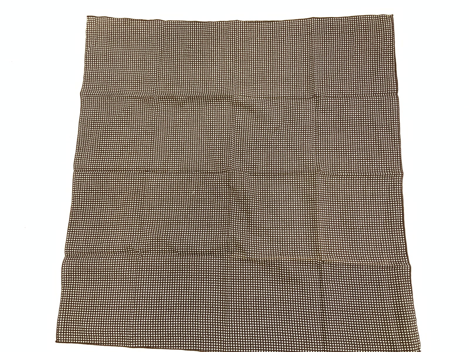 Brown and White Mini Polka Dot Scarf/ Hankie (1 of 7)