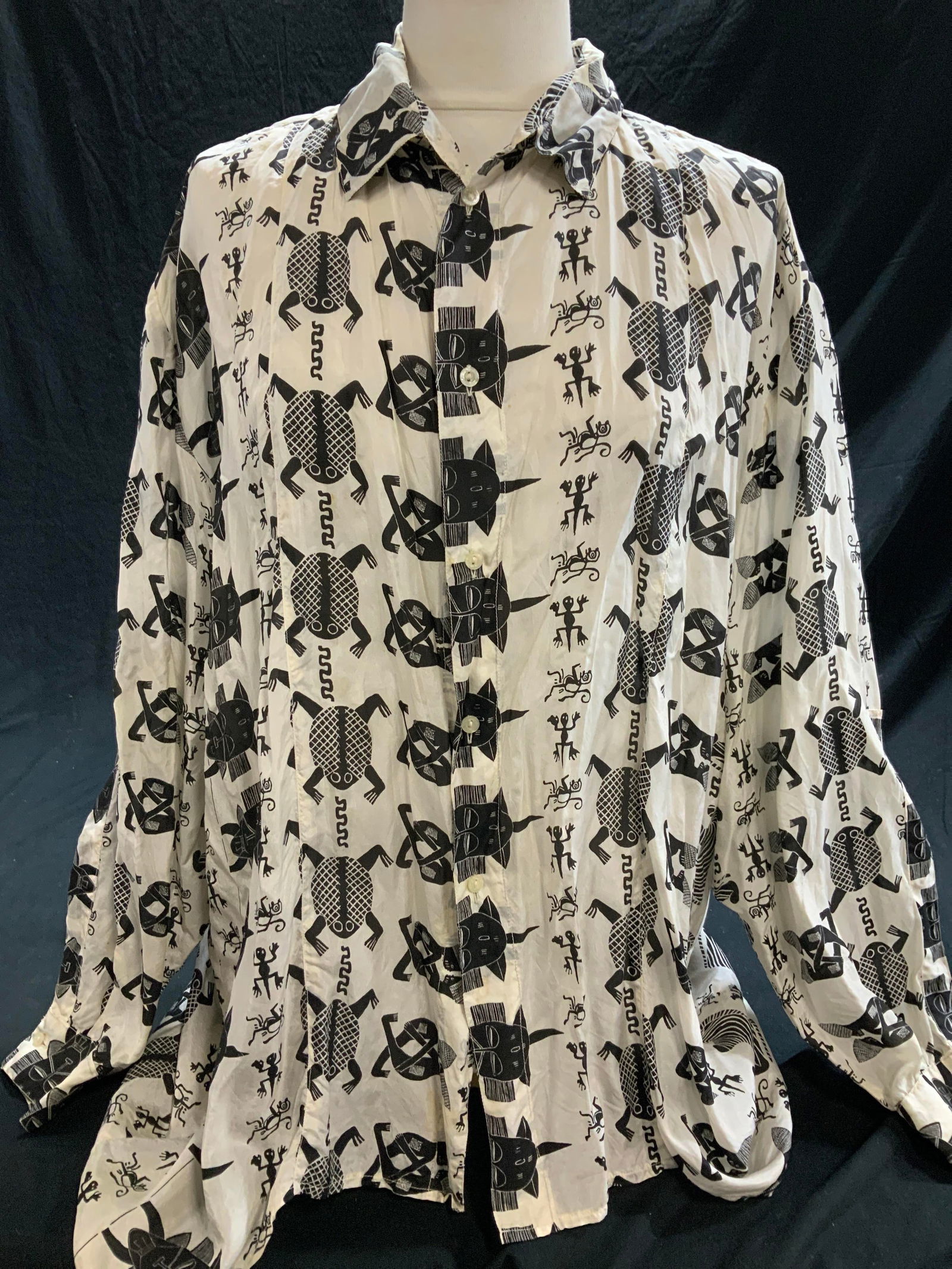 Barbara de Vries for Giraf Animal Silk Blouse, Eng (1 of 8)