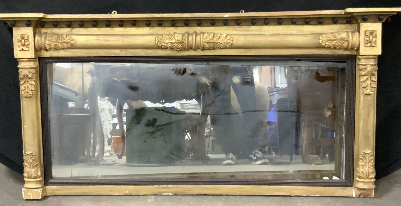 Gilt Wooden Regency Over Mantle Mirror 4ft9in (1 of 13)