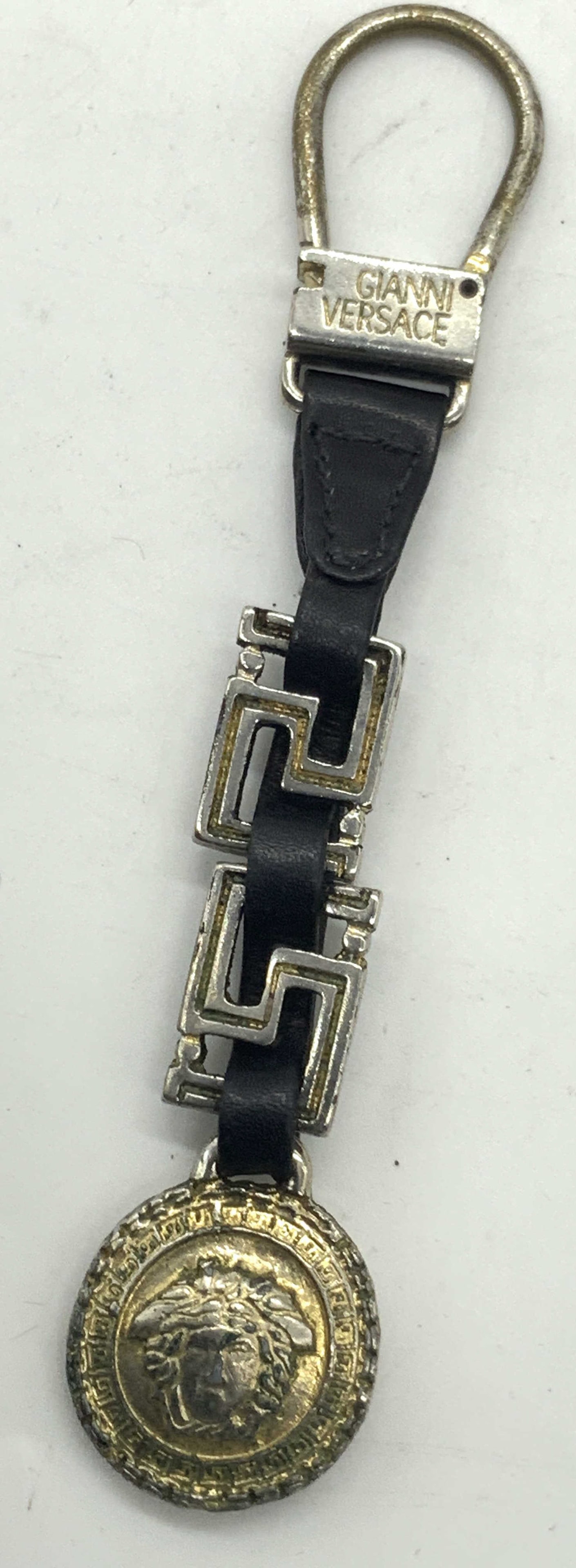 VERSACE Leather Medusa Head Key Ring (1 of 8)