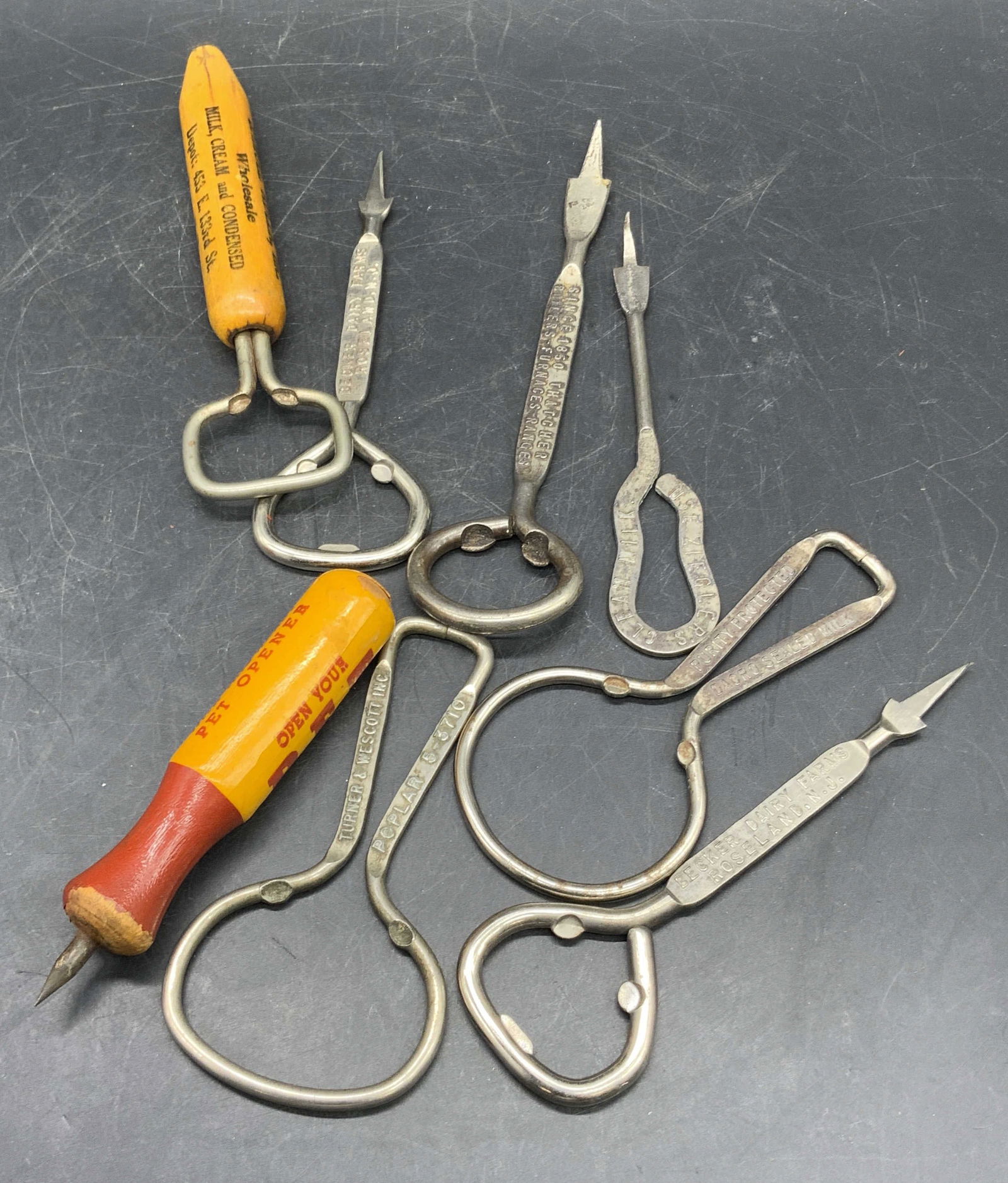 Lot 8 Vintage Milk Cap Picks / Bottle Openers (1 of 16)
