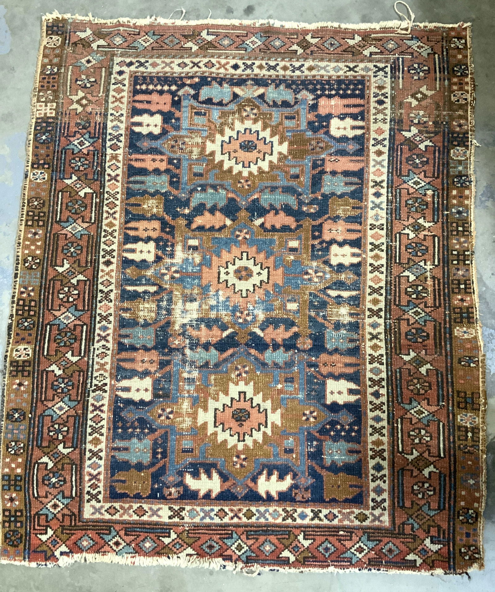 Woven Vintage Caucasian Wool Carpet (1 of 8)