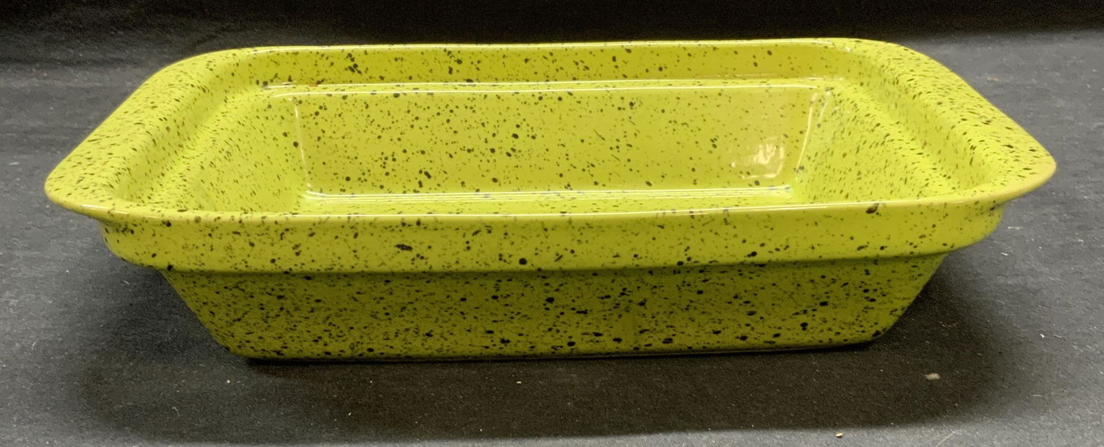 Green Speckled Ceramic Casserole Dish, Portugal (1 of 6)