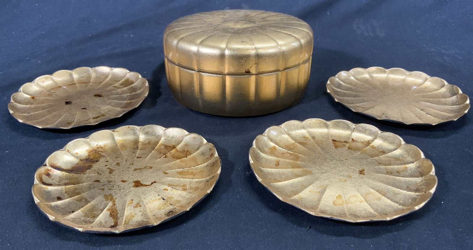 OTAGIRI Set 5 Gilt Coasters & Case (1 of 7)