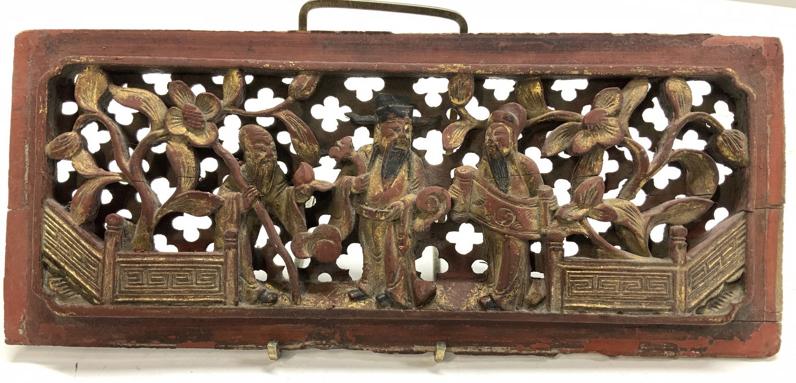 Antique Chinese Carved Wood Relief Panel (1 of 9)