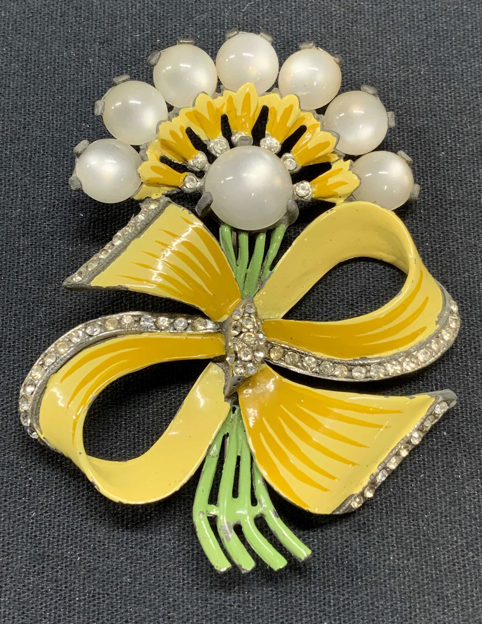 REINAD Chanel Novelty Co Flower Brooch, 1940s 3in (1 of 9)