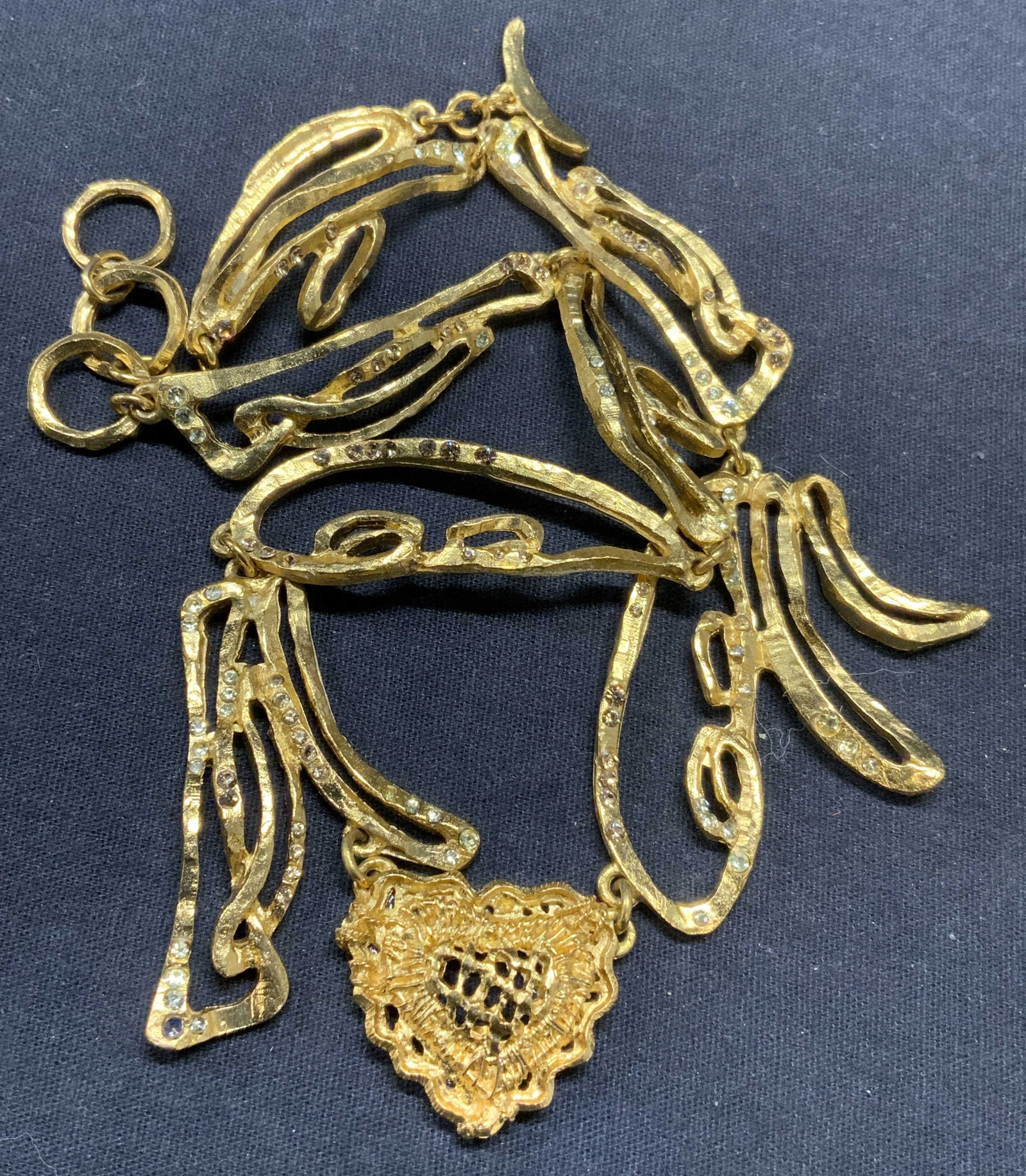 CHRISTIAN LACROIX Sculptural Heart Necklace France (1 of 7)