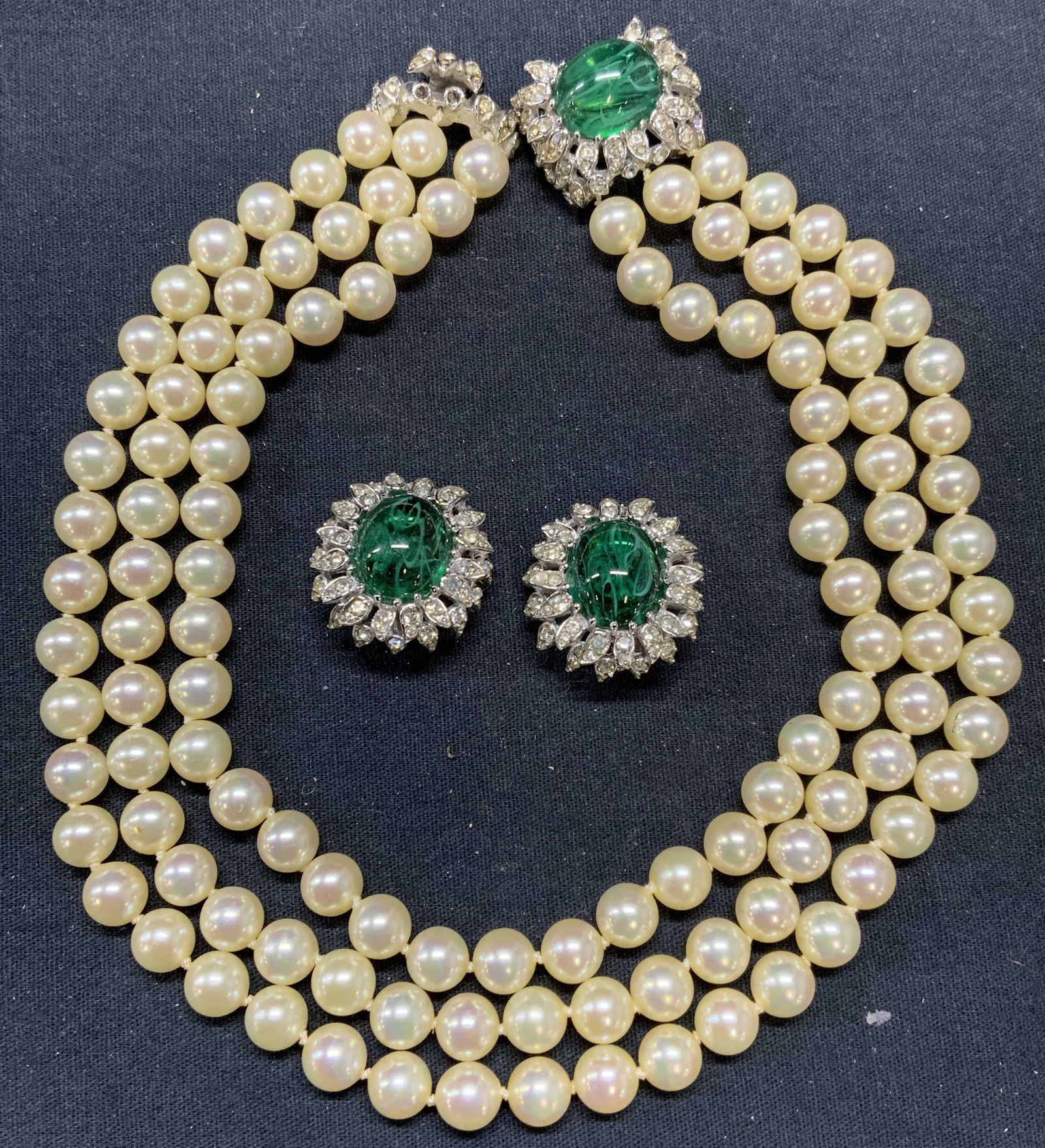 2 CINER Faux Pearl Necklace, Matching Earrings (1 of 8)