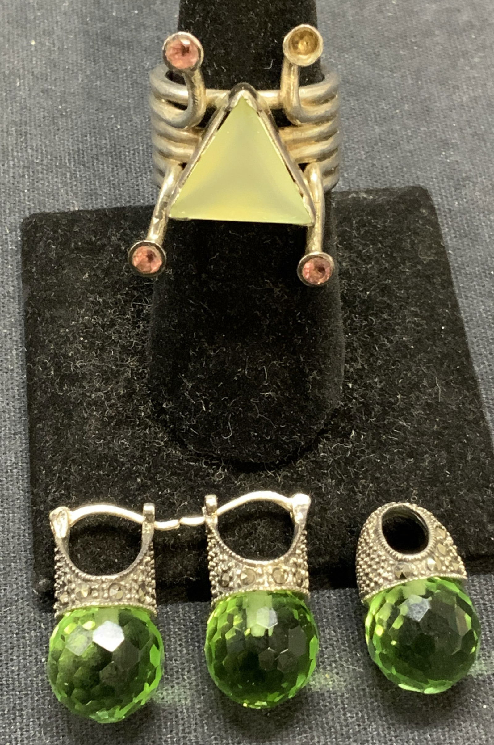 4 Sterling Silver Ring, Pendant, Earrings (1 of 9)