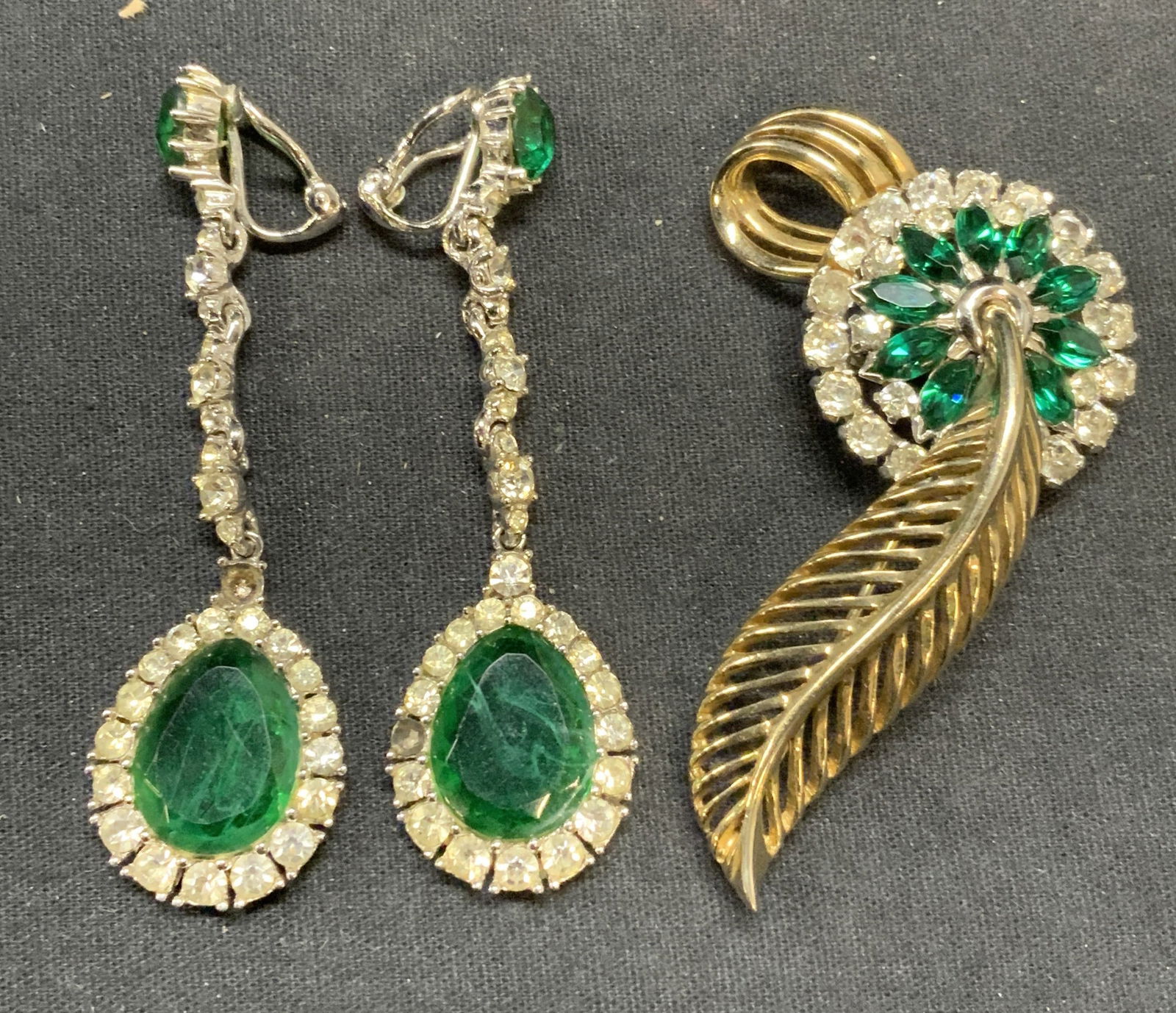 2 CINER Crystal Earrings, JOMAZ Crystal Brooch (1 of 10)