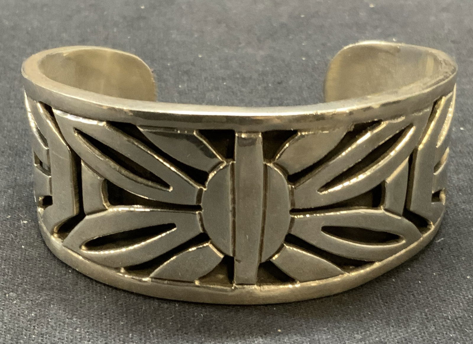 TT 55 Sterling Silver Cuff Bracelet, Mexico (1 of 7)