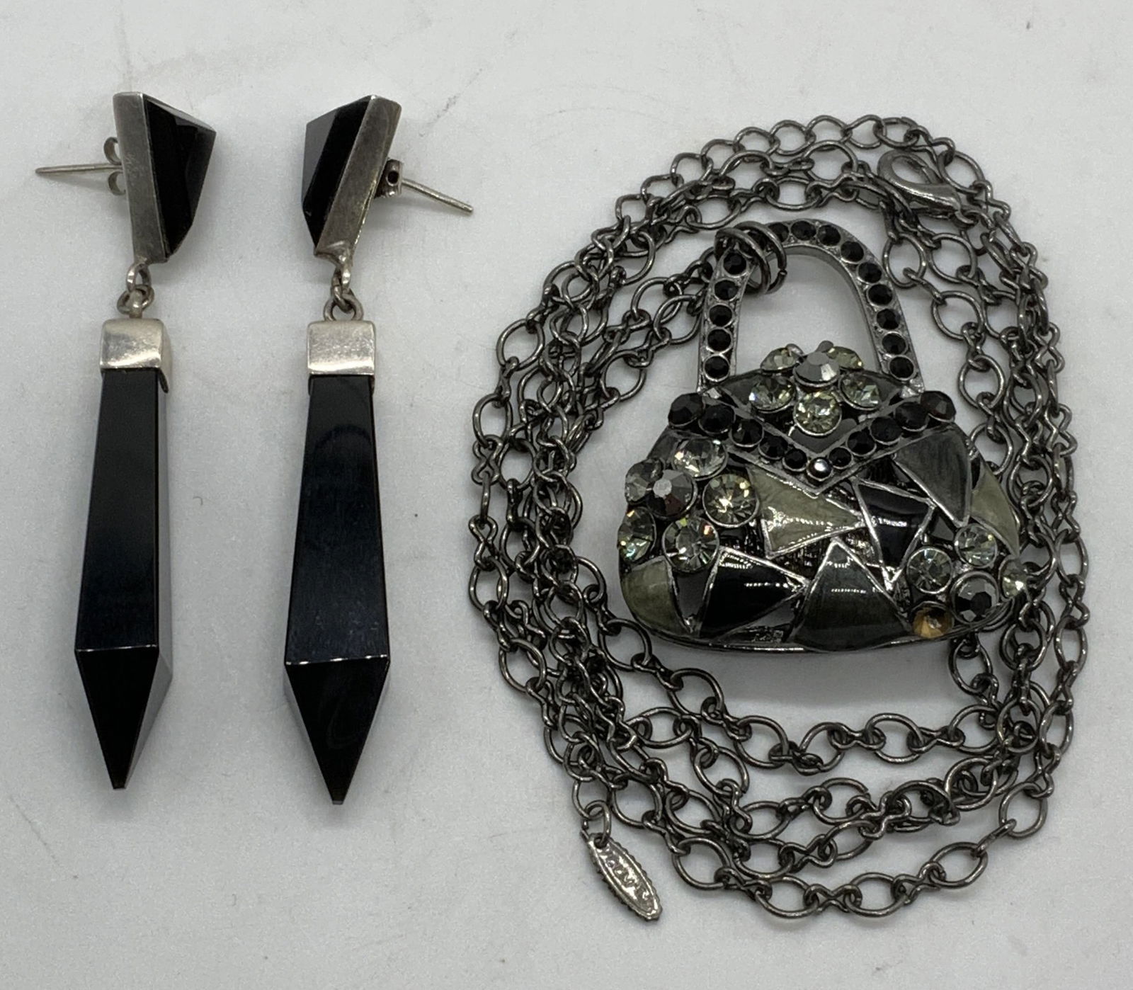 2 Sterling Silver Earrings, VCLM Pendant Necklace (1 of 9)