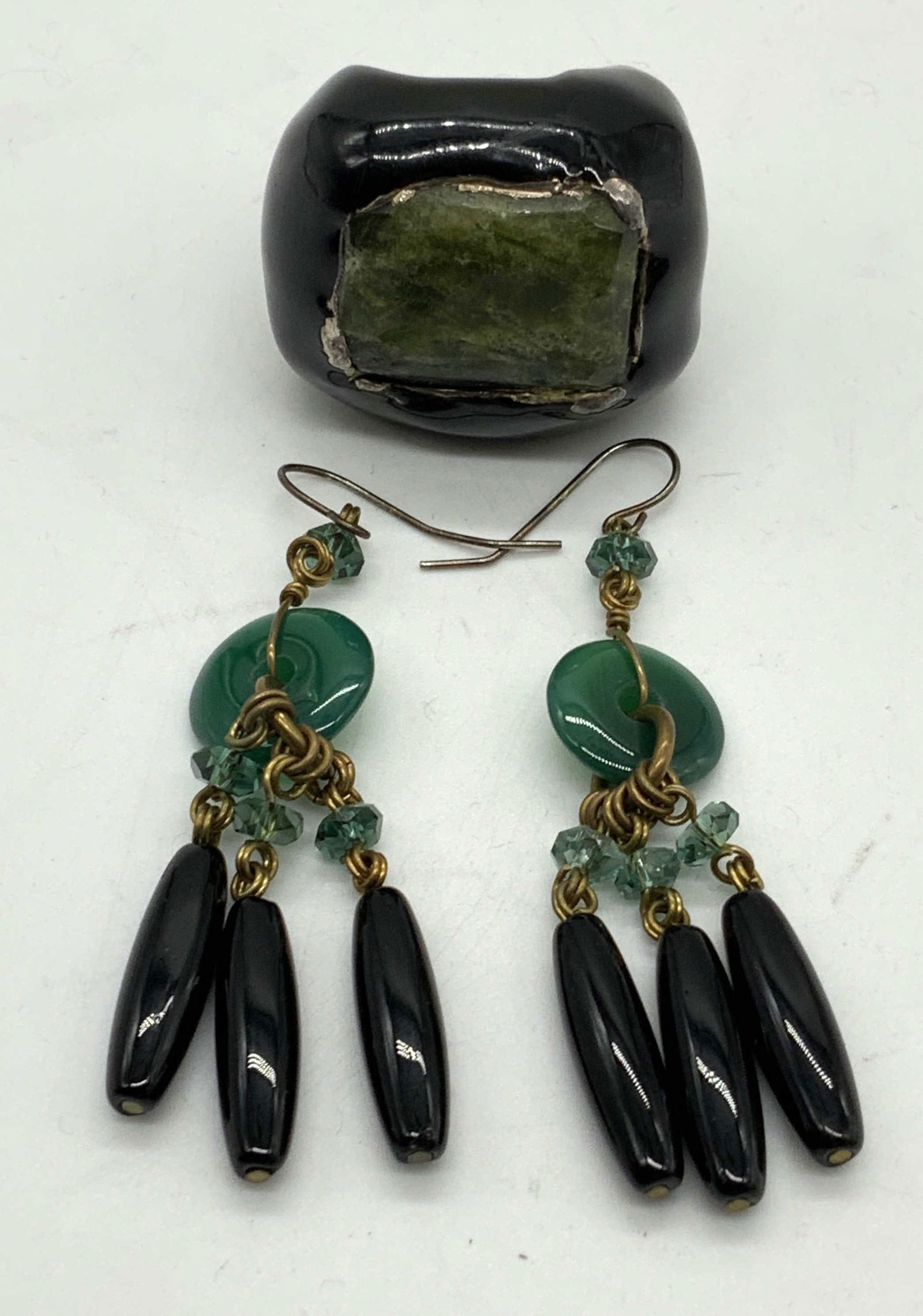 2 Sterling Silver Green Gemstone Ring, More (1 of 8)