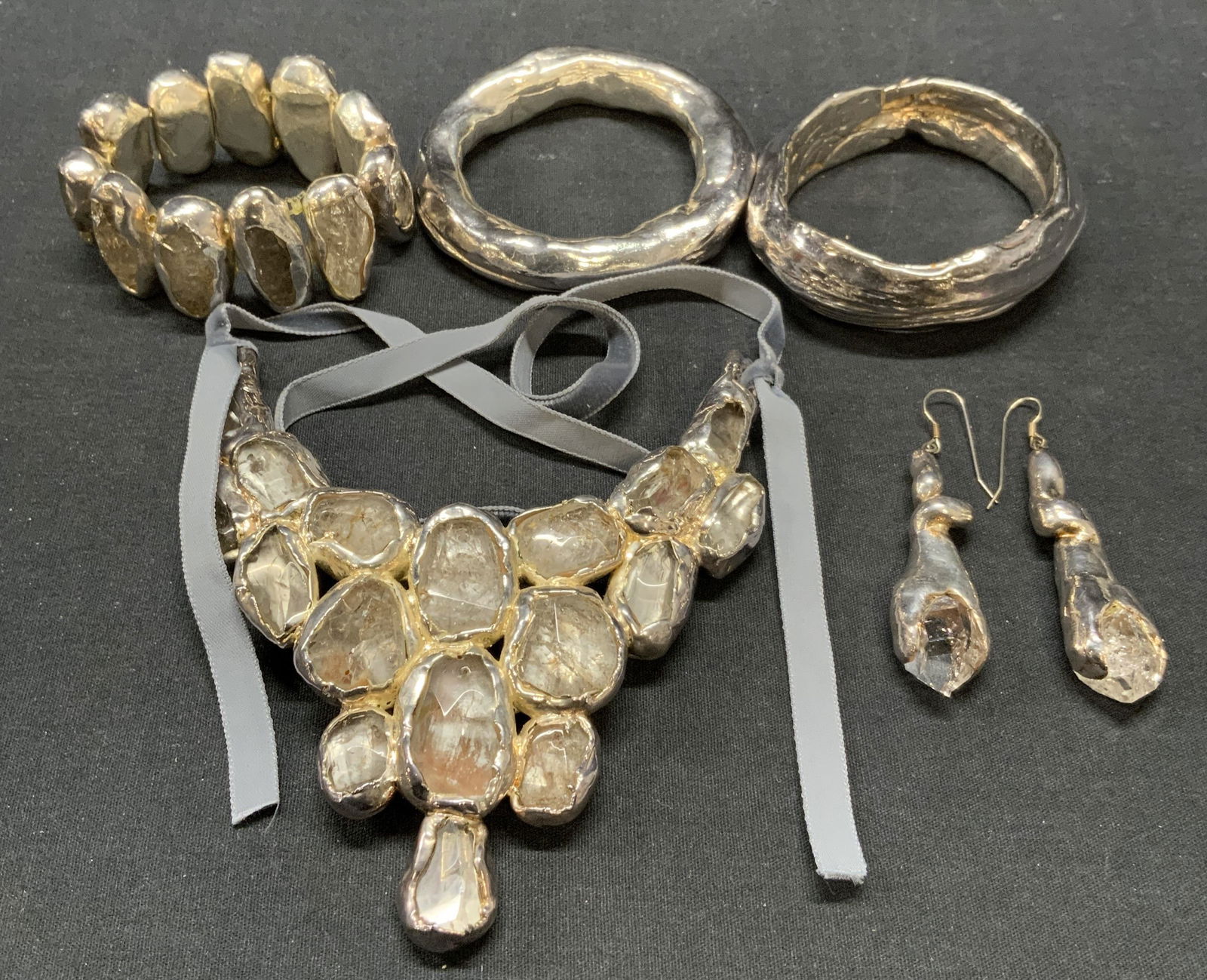 5 Sterling Silver & Quartz Statement Jewelry Set (1 of 14)