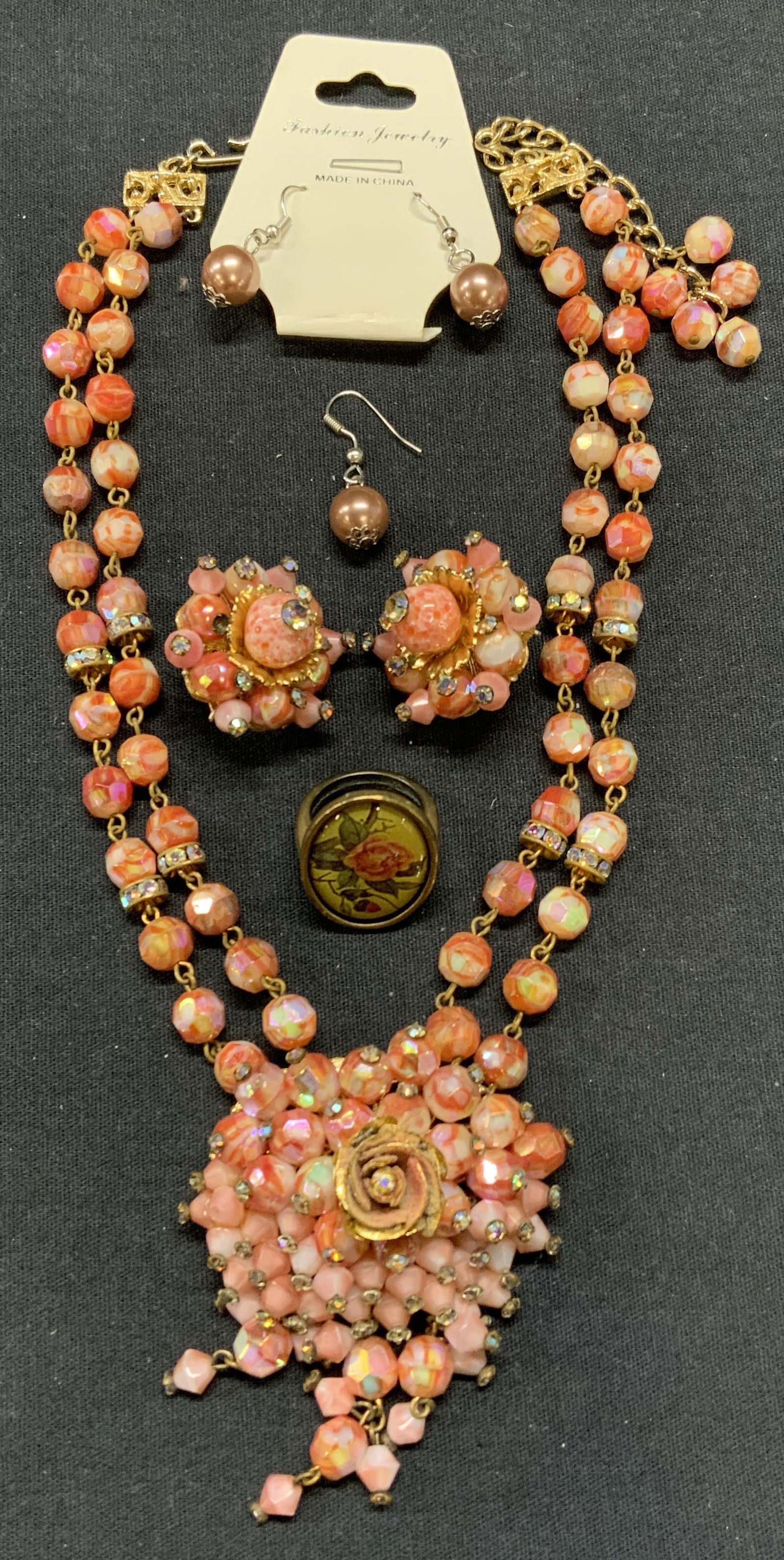 5 HOBE Pink Crystal Necklace & Earrings, More (1 of 14)