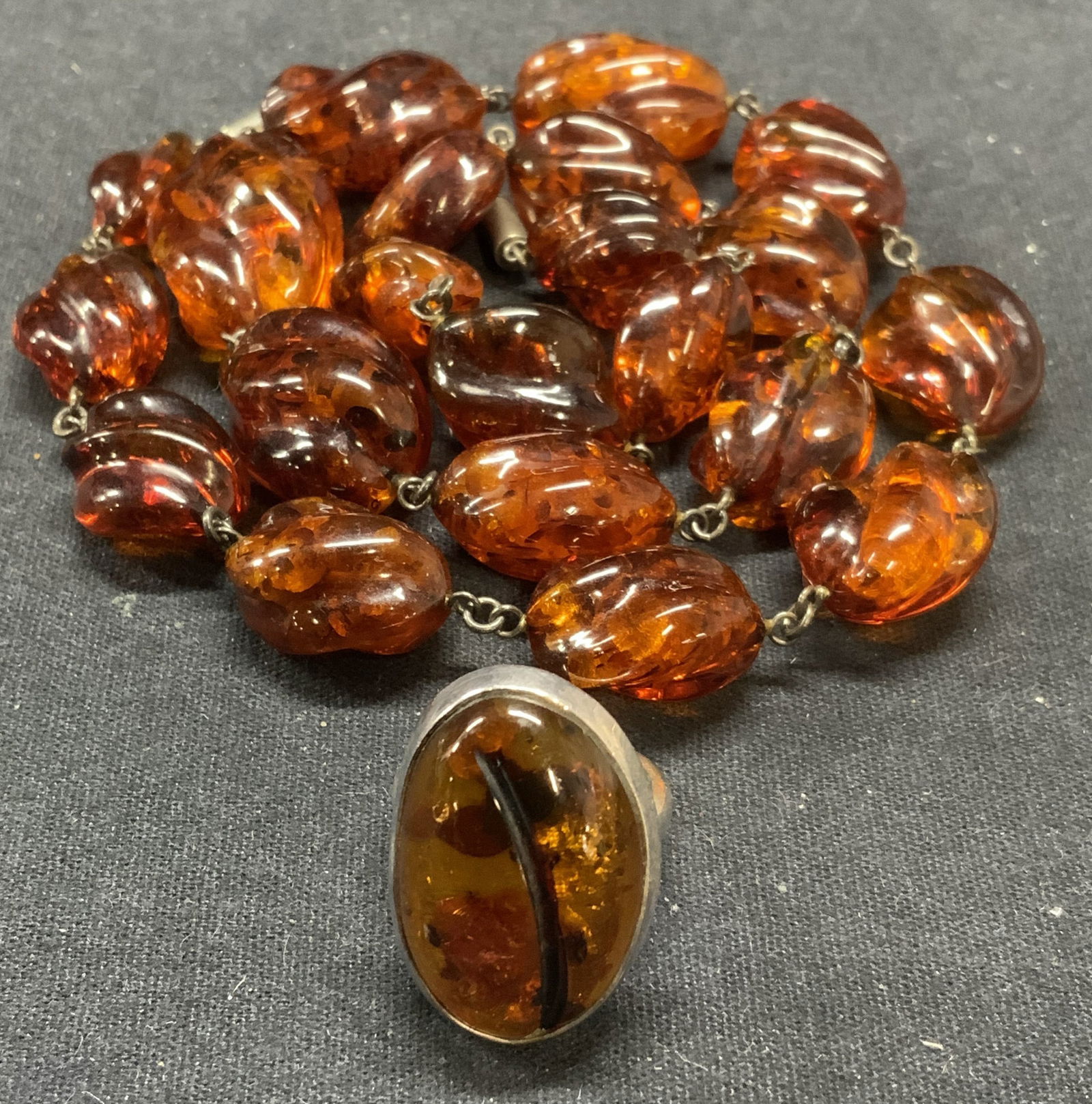 2 Amber Necklace & Sterling Silver Amber Ring (1 of 12)