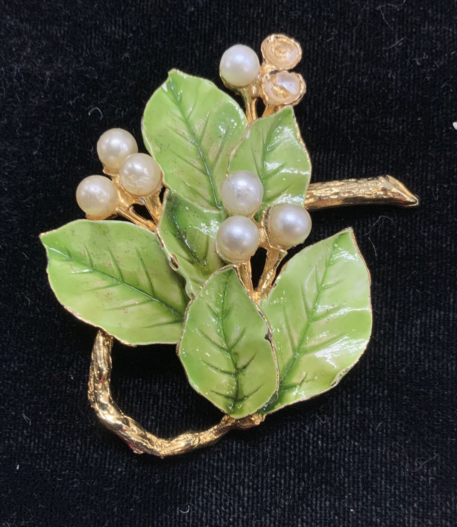 Hattie Carnegie Hand Crafted Leaf Brooch (1 of 6)