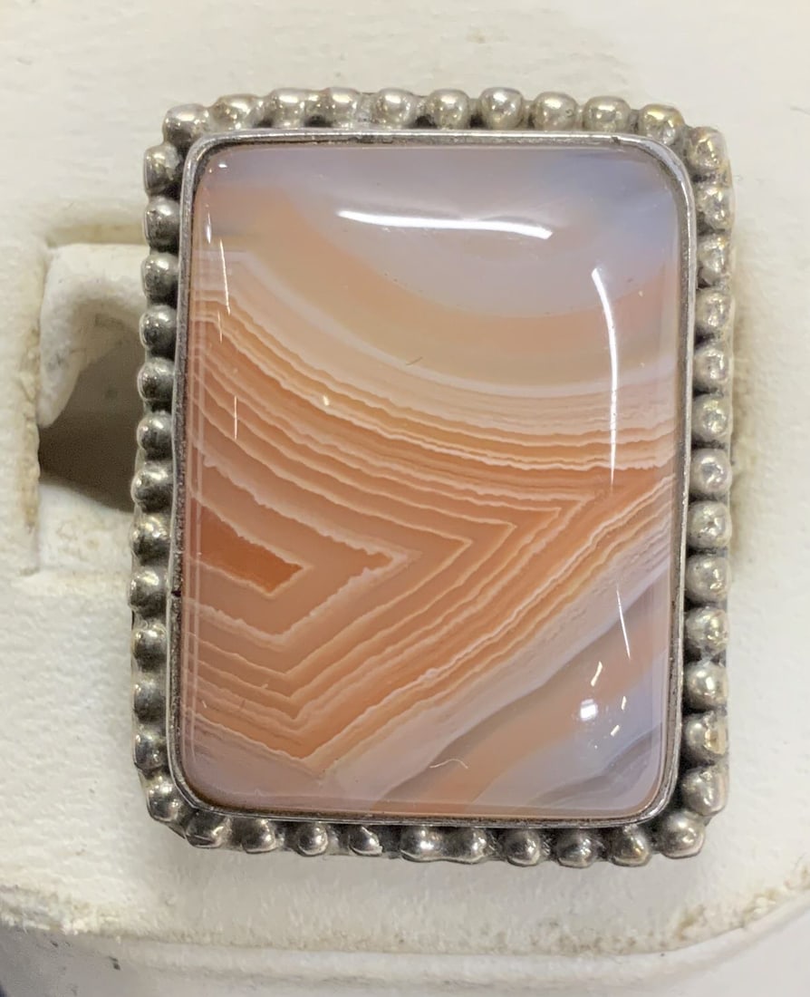 Sterling Silver Agate Ring (1 of 6)