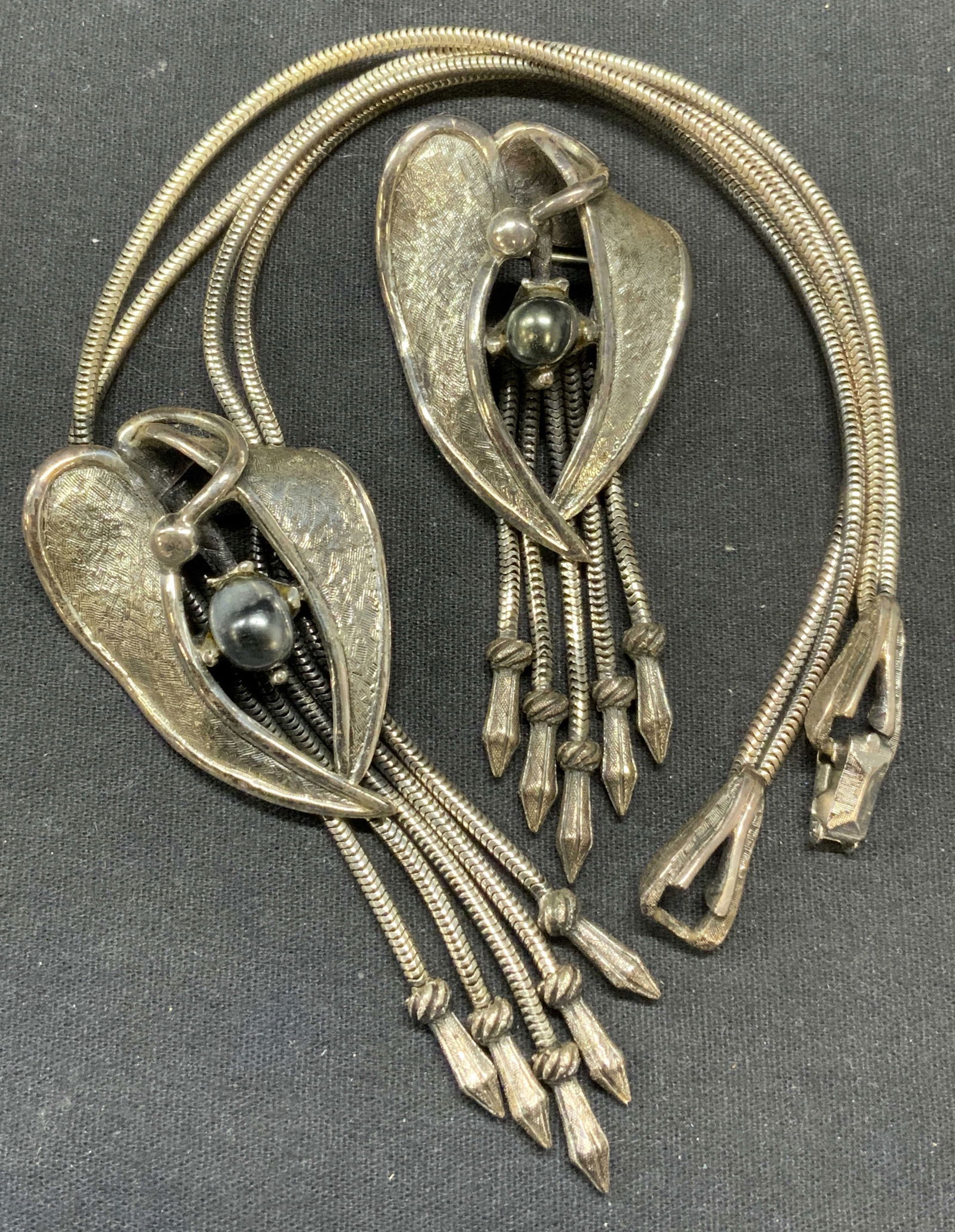 2 TORTOLANI Silver Tn Faux Pearl Necklace & Brooch (1 of 12)