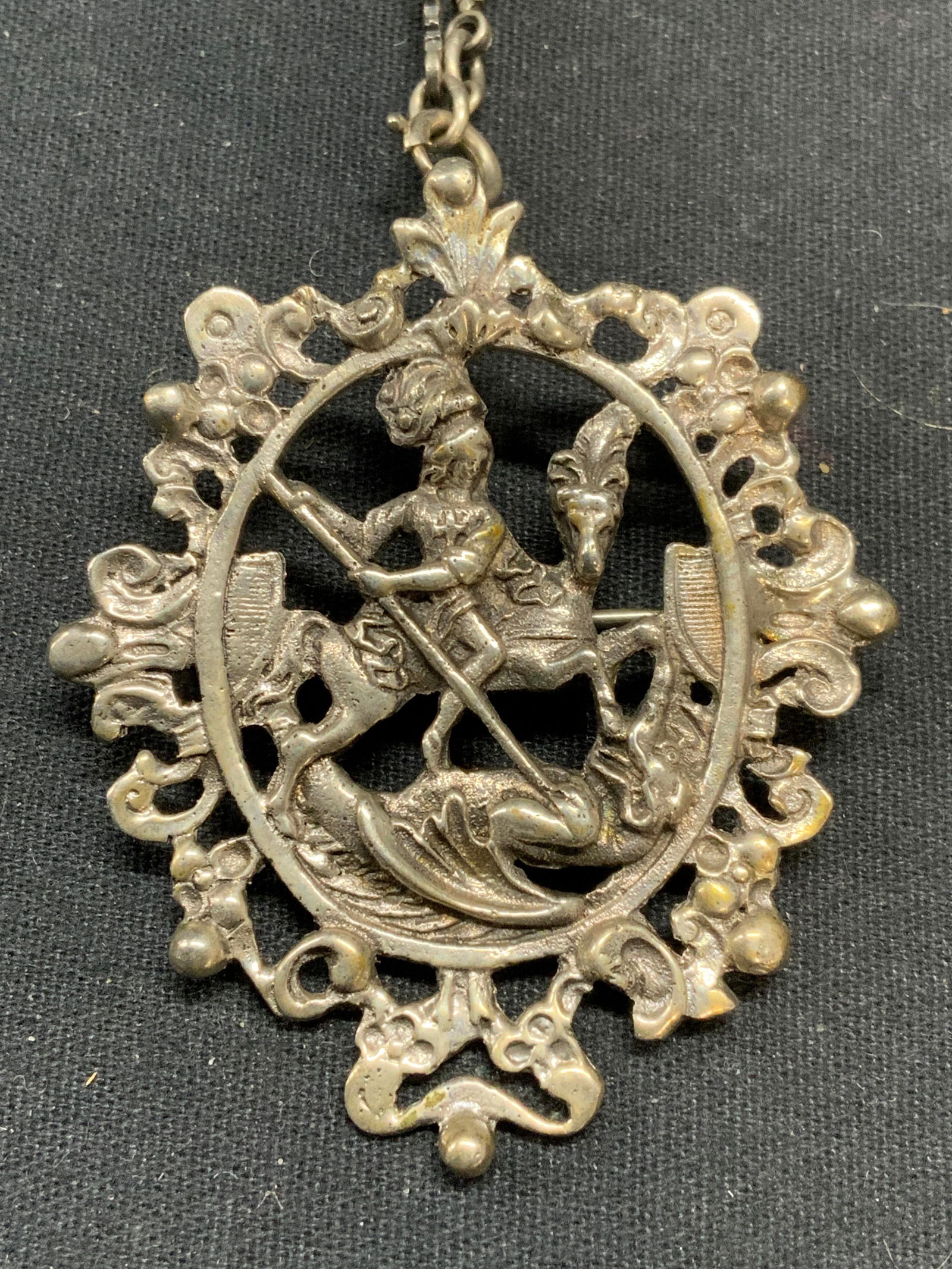 PERUZZI 800 Silver Pendant Charm Necklace, Italy (1 of 8)