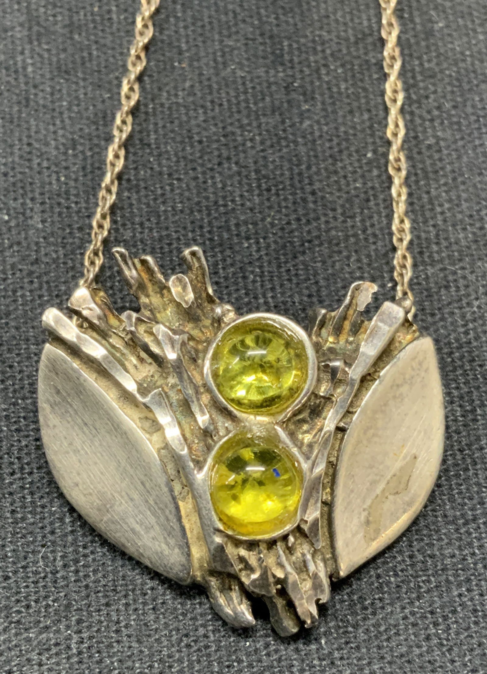 ABA Sterling Silver Green Gemstone Necklace (1 of 7)