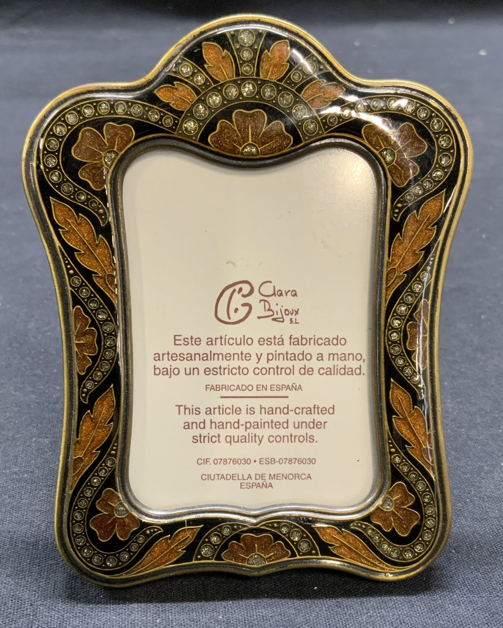 Clara Bijoux Enameled Metal Picture Frame, Spain (1 of 7)