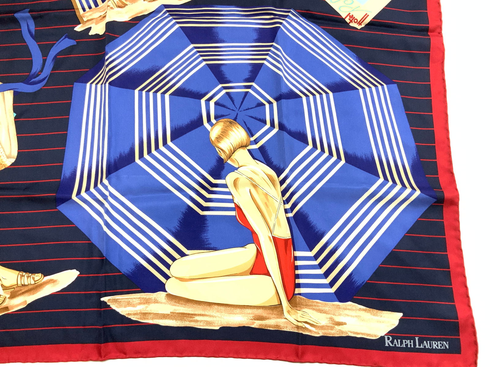 Ralph Lauren Sgn Silk Hand Rolled Scarf, IT (1 of 9)