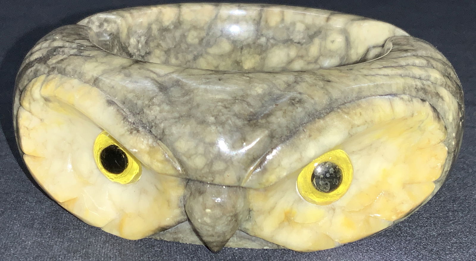 Hand Crafted Alabaster Owl Trinket Dish (1 of 6)