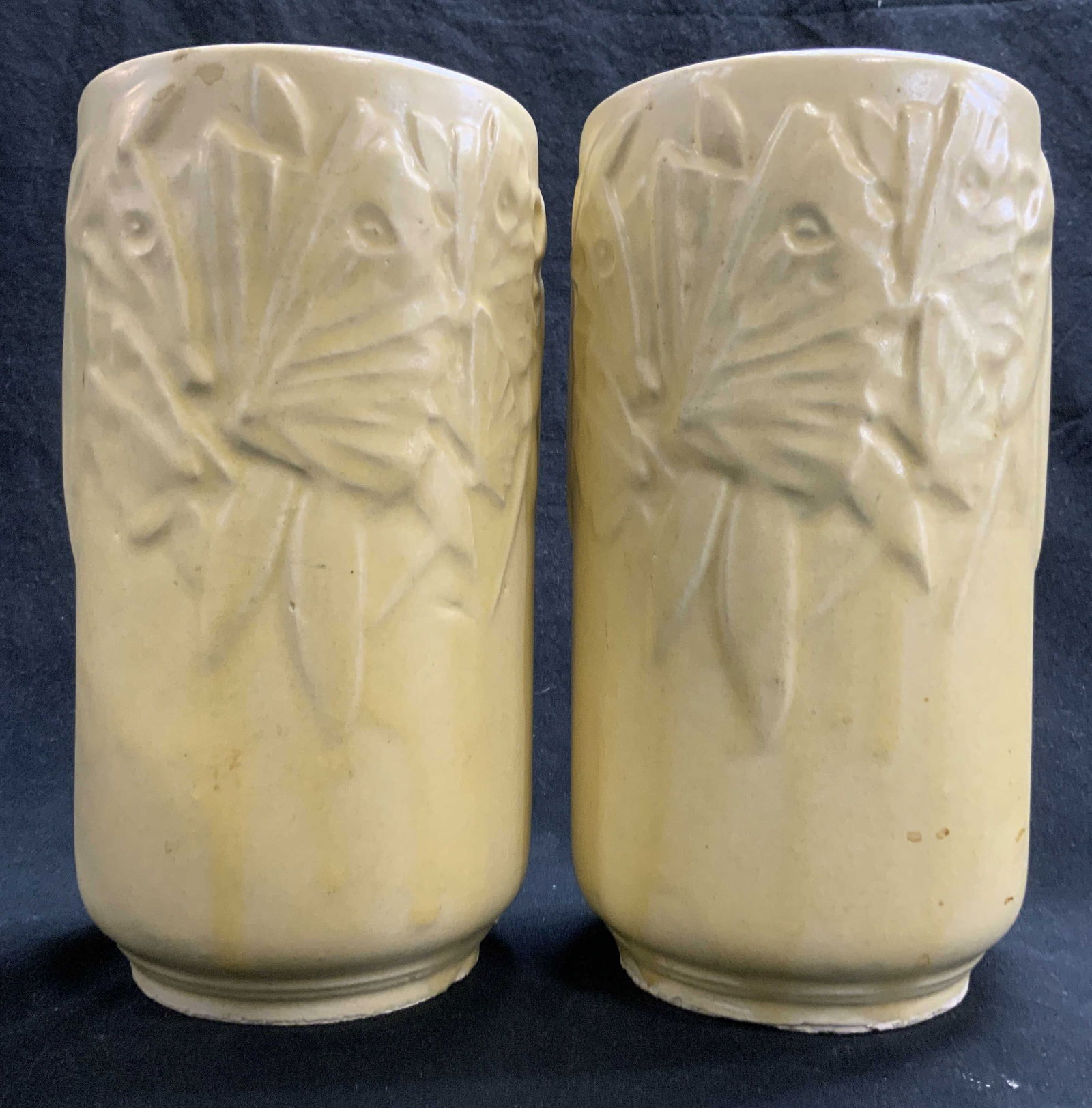 NELSON MCCOY Pr Vntg Ceramic Butterfly Vases (1 of 6)