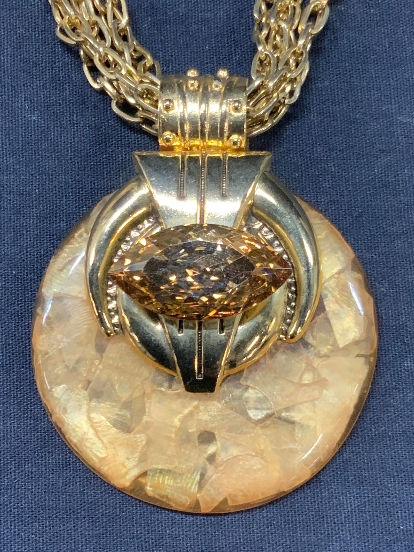 Anthony Alexander Gold Tn Statement Necklace (1 of 7)