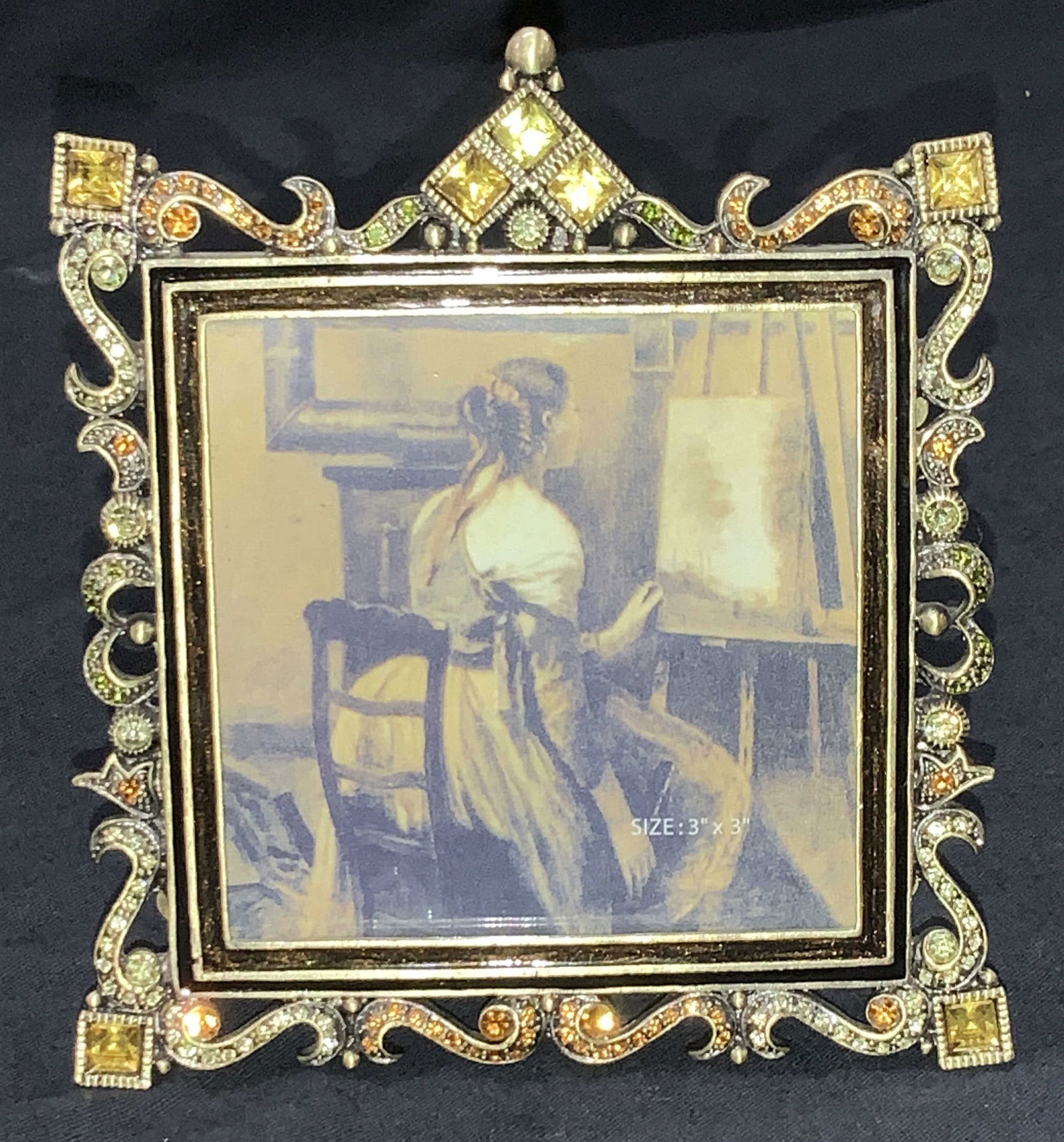 Art Deco Crystal Metal Picture Frame (1 of 6)