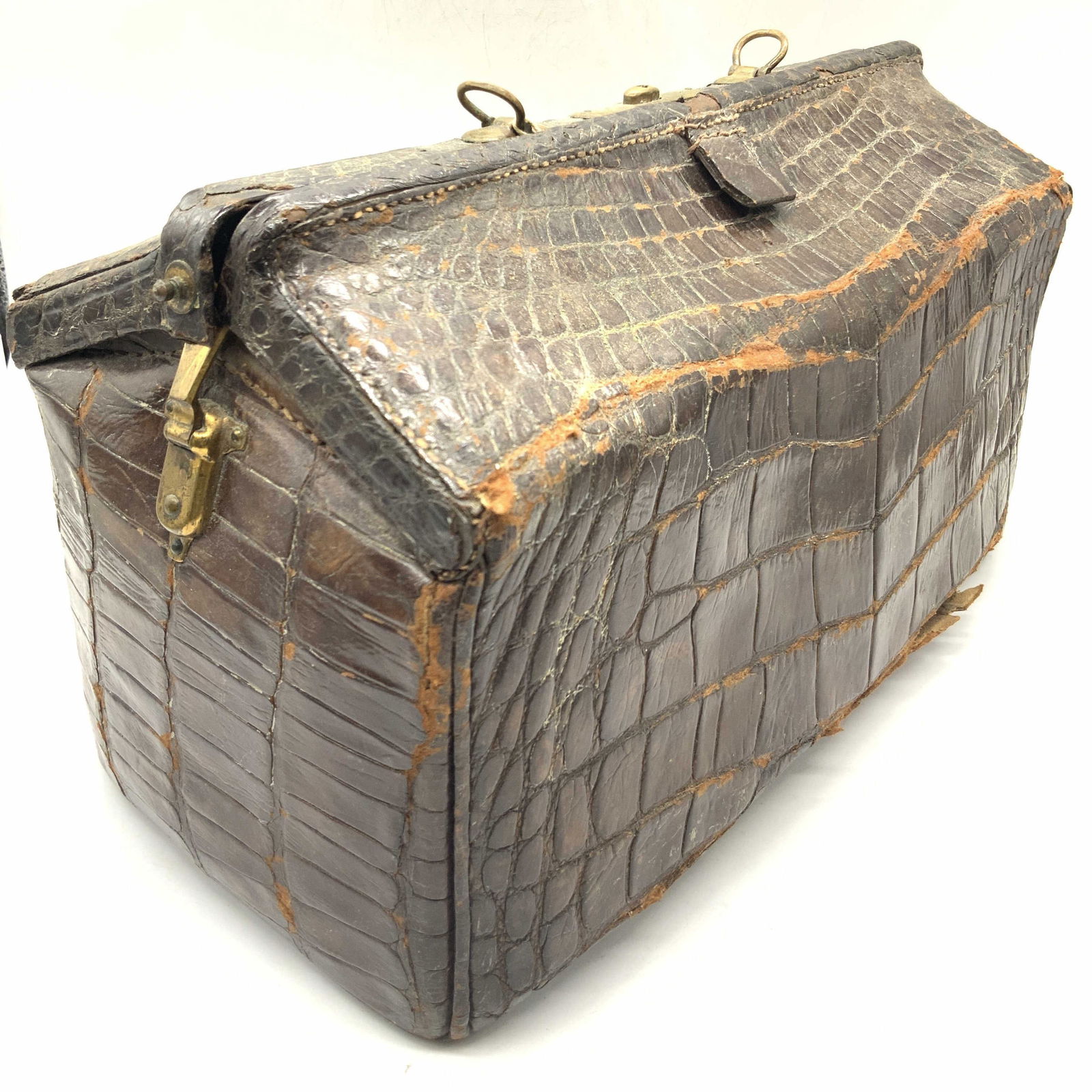 Antique Reptile Leather Doctors Bag (1 of 13)