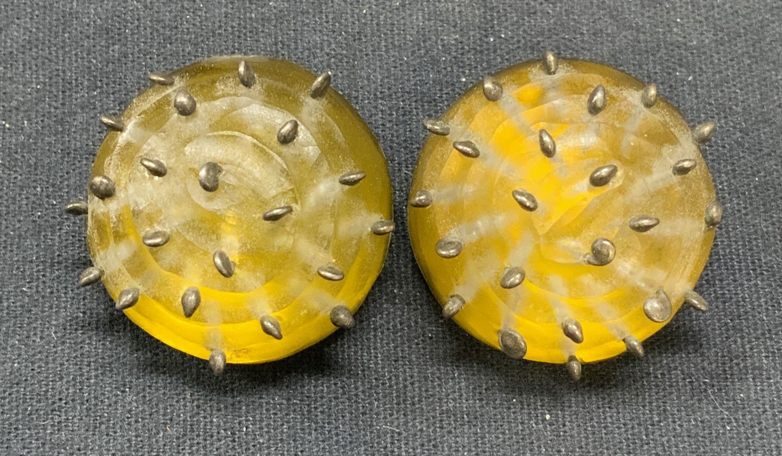 Vintage ALEXIS BITTAR Carved Lucite Earrings (1 of 6)