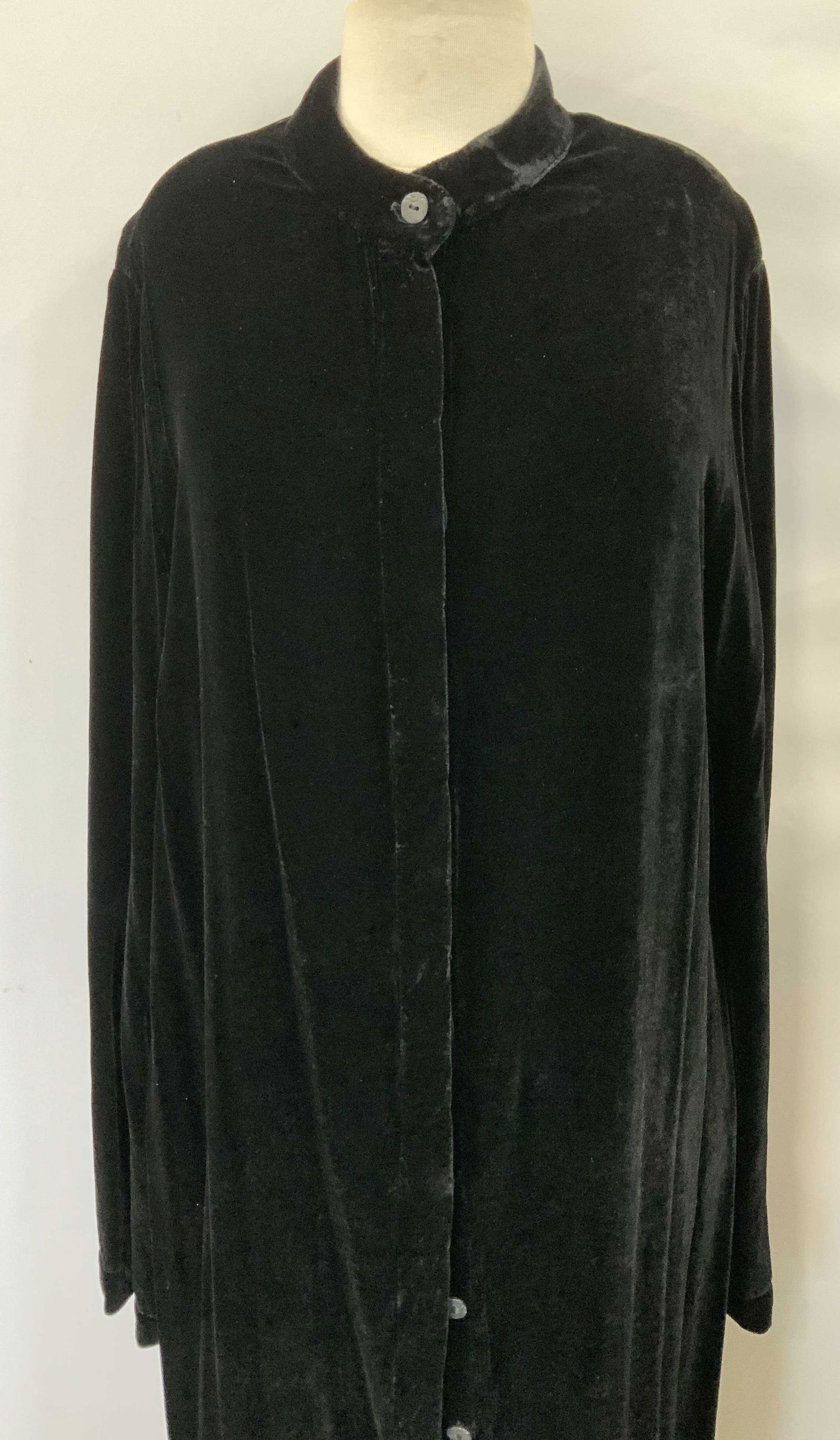 GHOST Velvet & Silk Long Length OverCoat, England (1 of 7)
