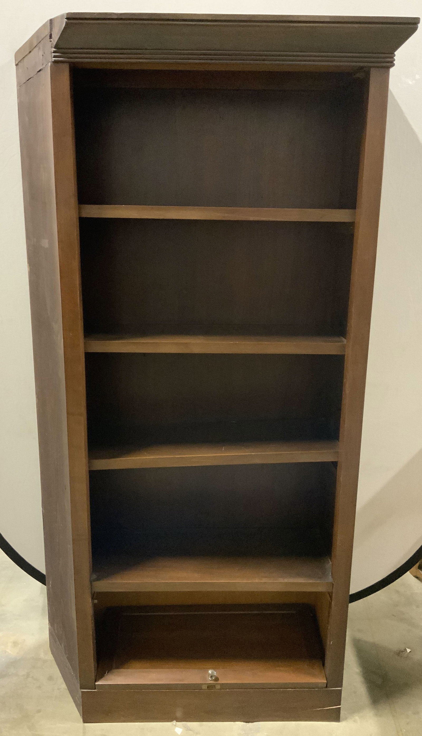 Vntg Custom Mahogany Bookcase Storage Drawer (1 of 8)