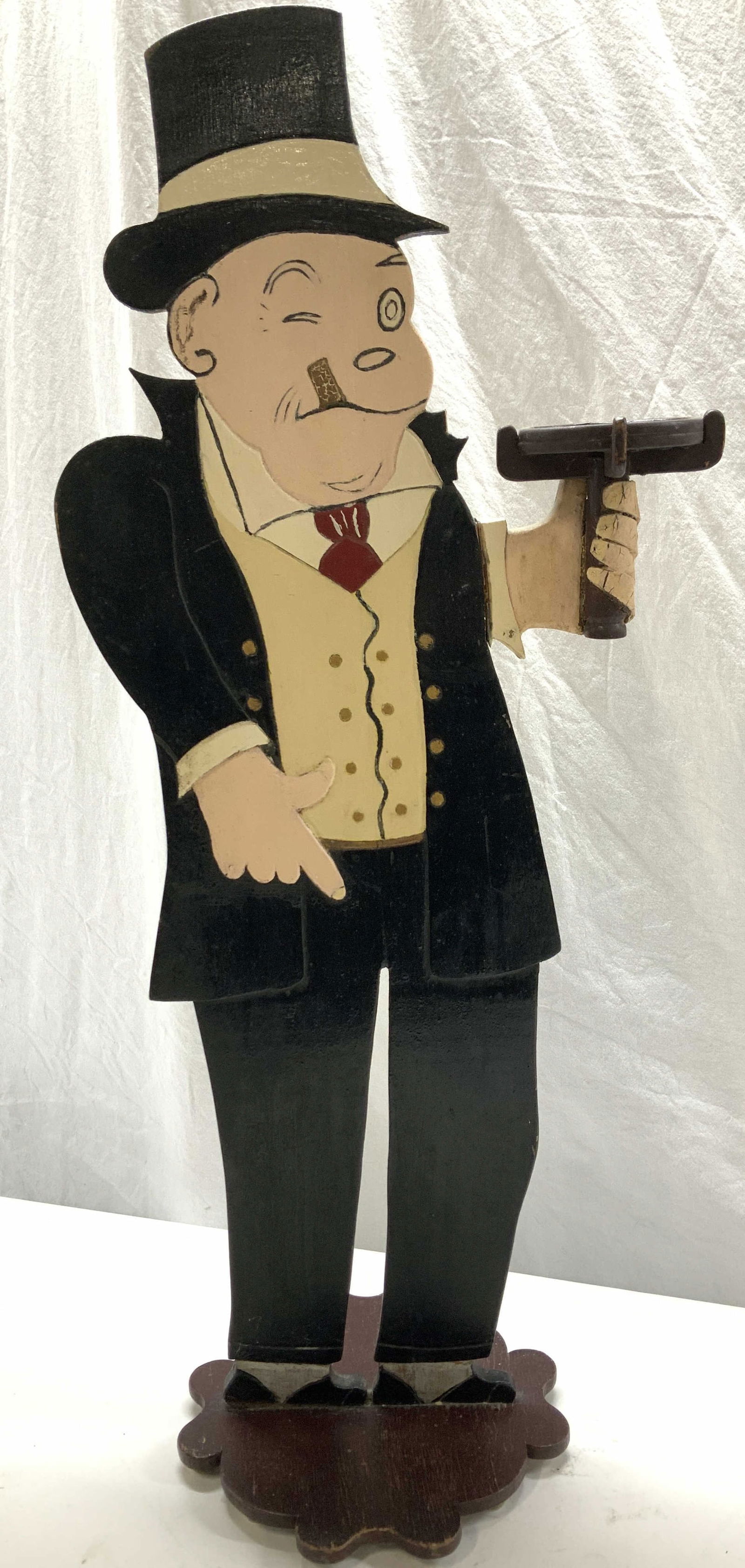 Retro Standing Folk Art Figural Floor Ashtray 32in (1 of 10)