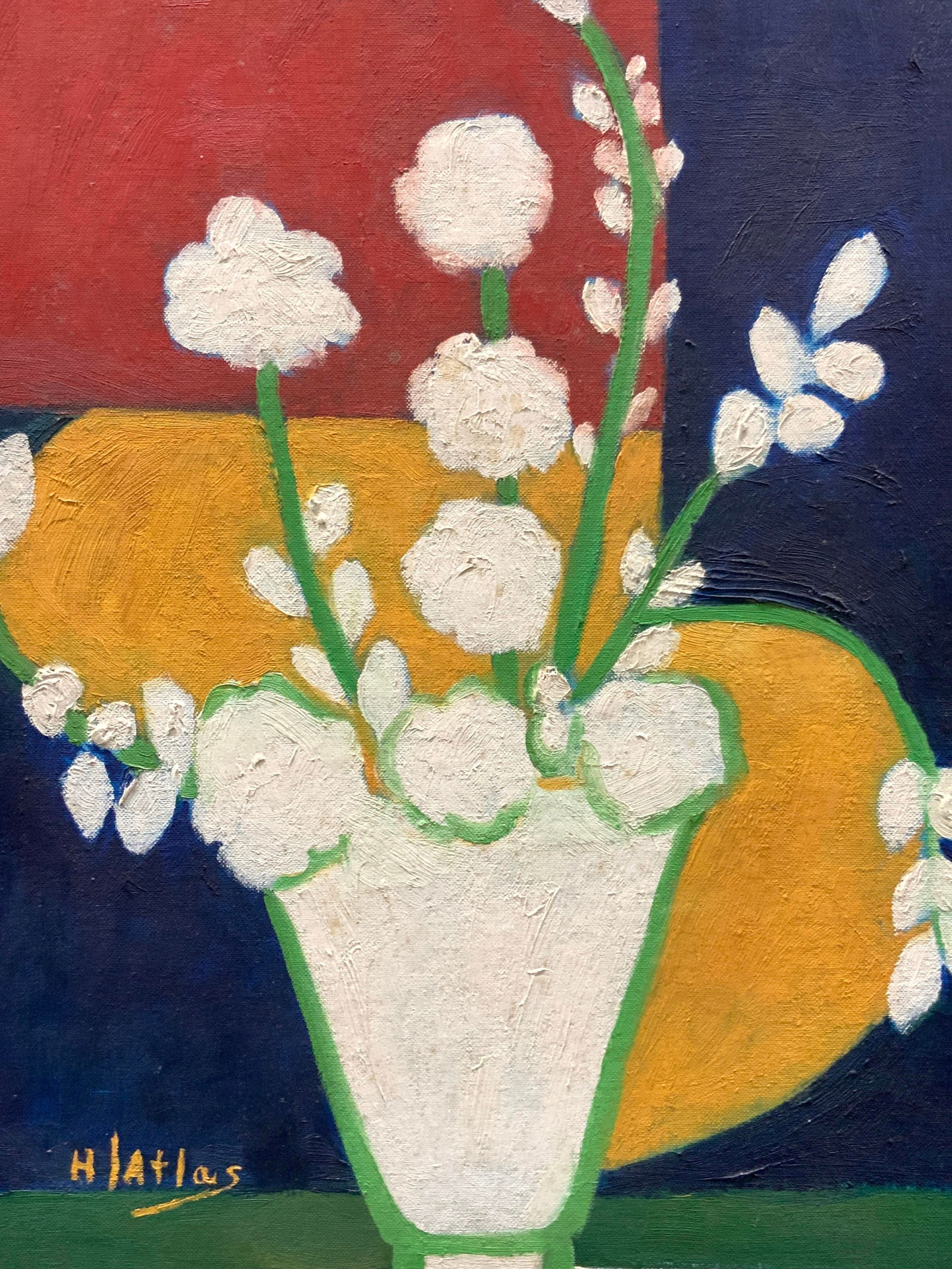 H.Atlas Signed Acrylic Still Life On Canvas Board (1 of 9)