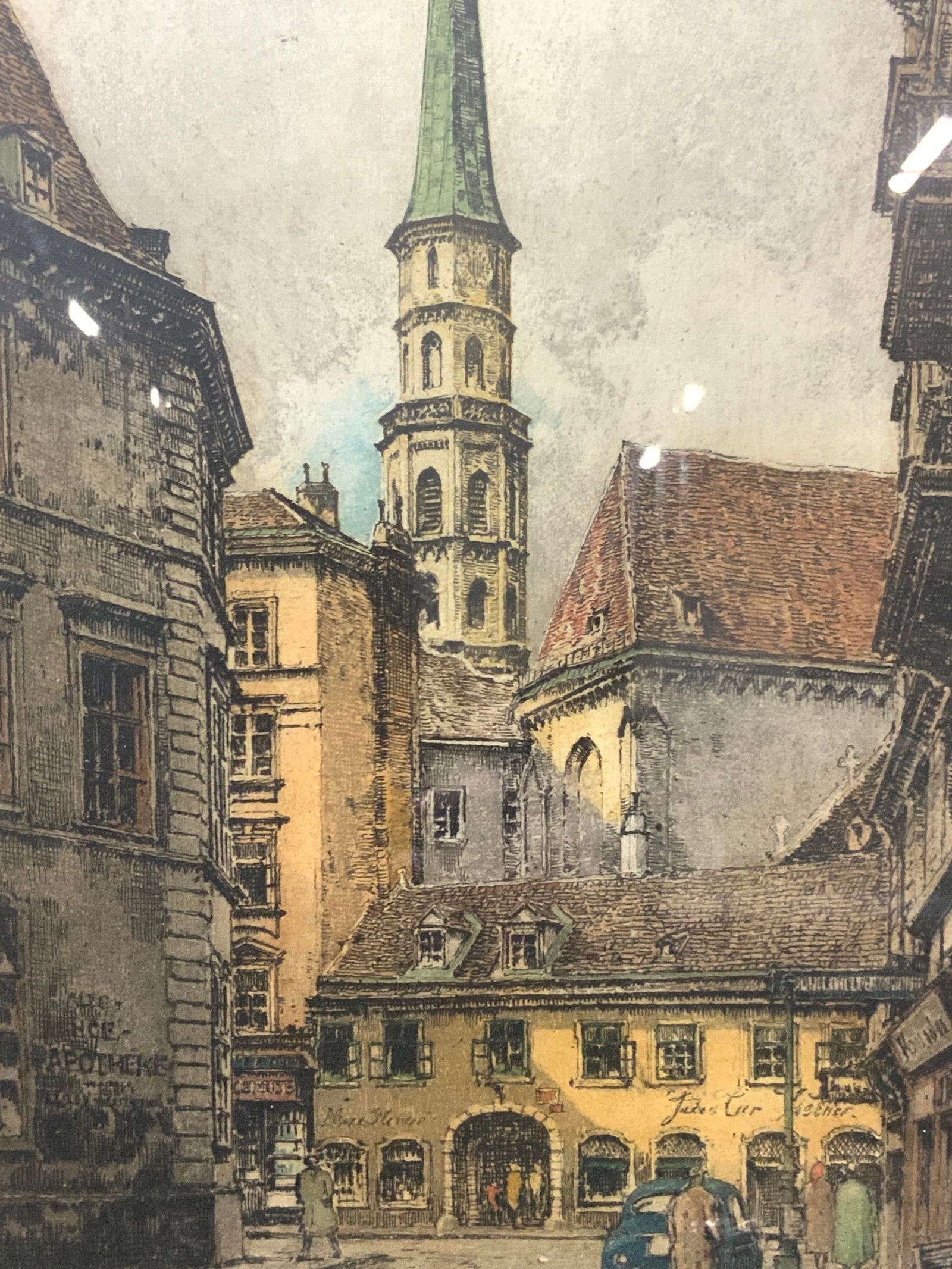 Robert Kasimir Style Etching Aquatint Street Scene (1 of 9)