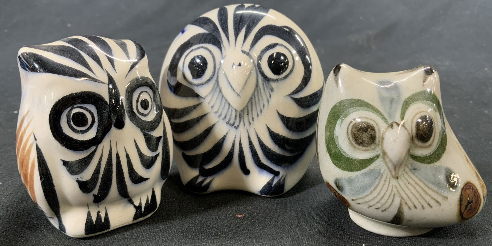 Lot 3 Handcrafted Porcelain Owl Figures (1 of 8)